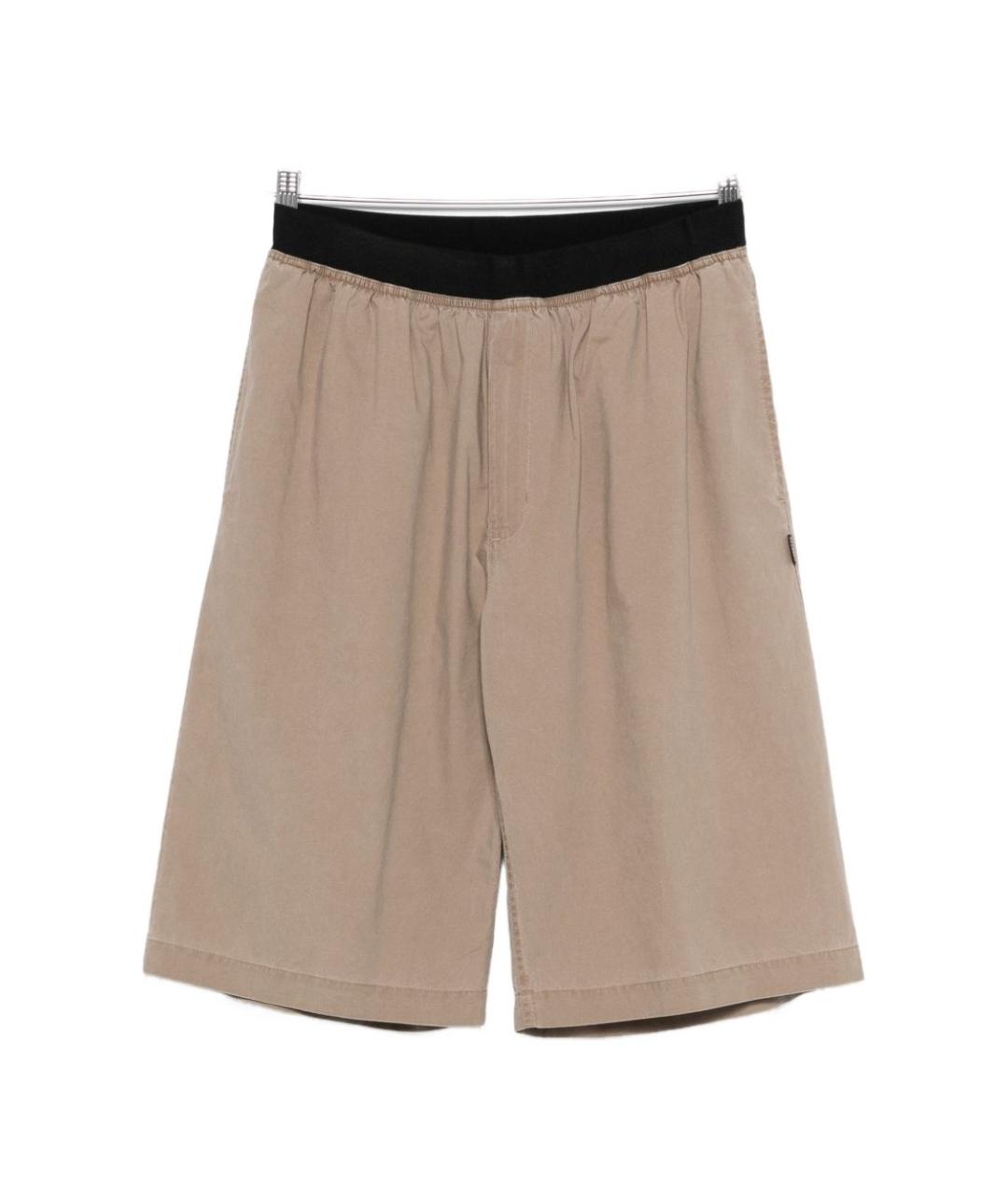 MM6 MAISON MARGIELA Бежевые хлопковые шорты, фото 1
