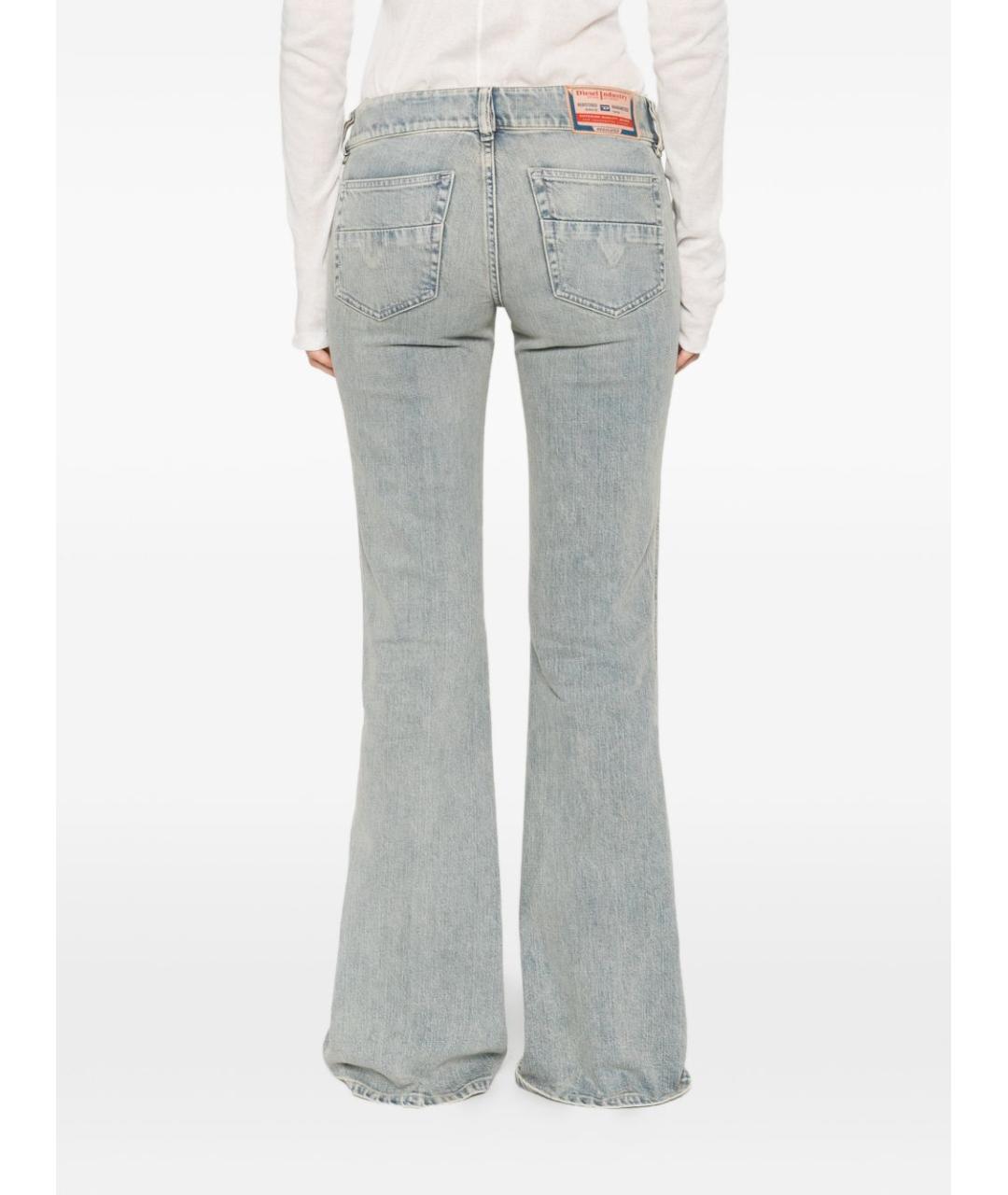 DIESEL Синие хлопковые джинсы клеш, фото 4