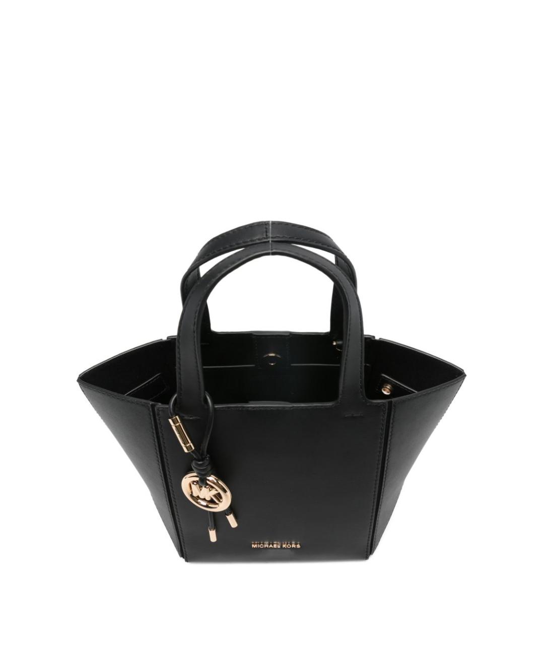 MICHAEL KORS Черная кожаная сумка тоут, фото 5