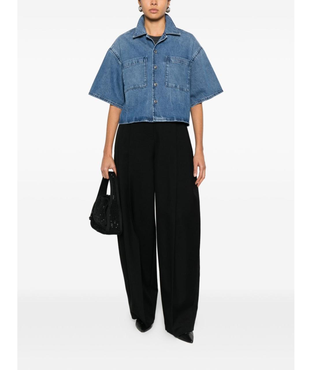 ALEXANDER WANG Синяя хлопковая рубашка, фото 2