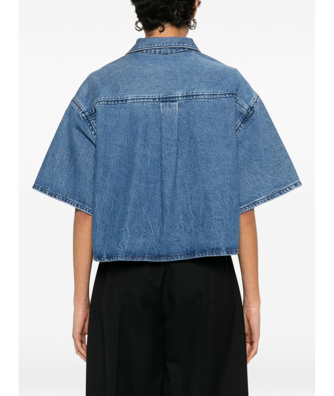 ALEXANDER WANG Синяя хлопковая рубашка, фото 4