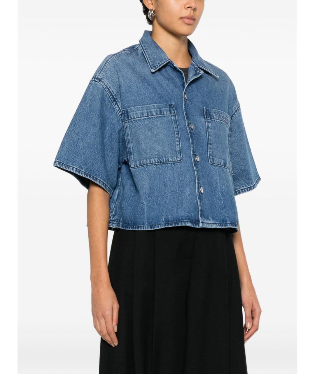 ALEXANDER WANG Синяя хлопковая рубашка, фото 5