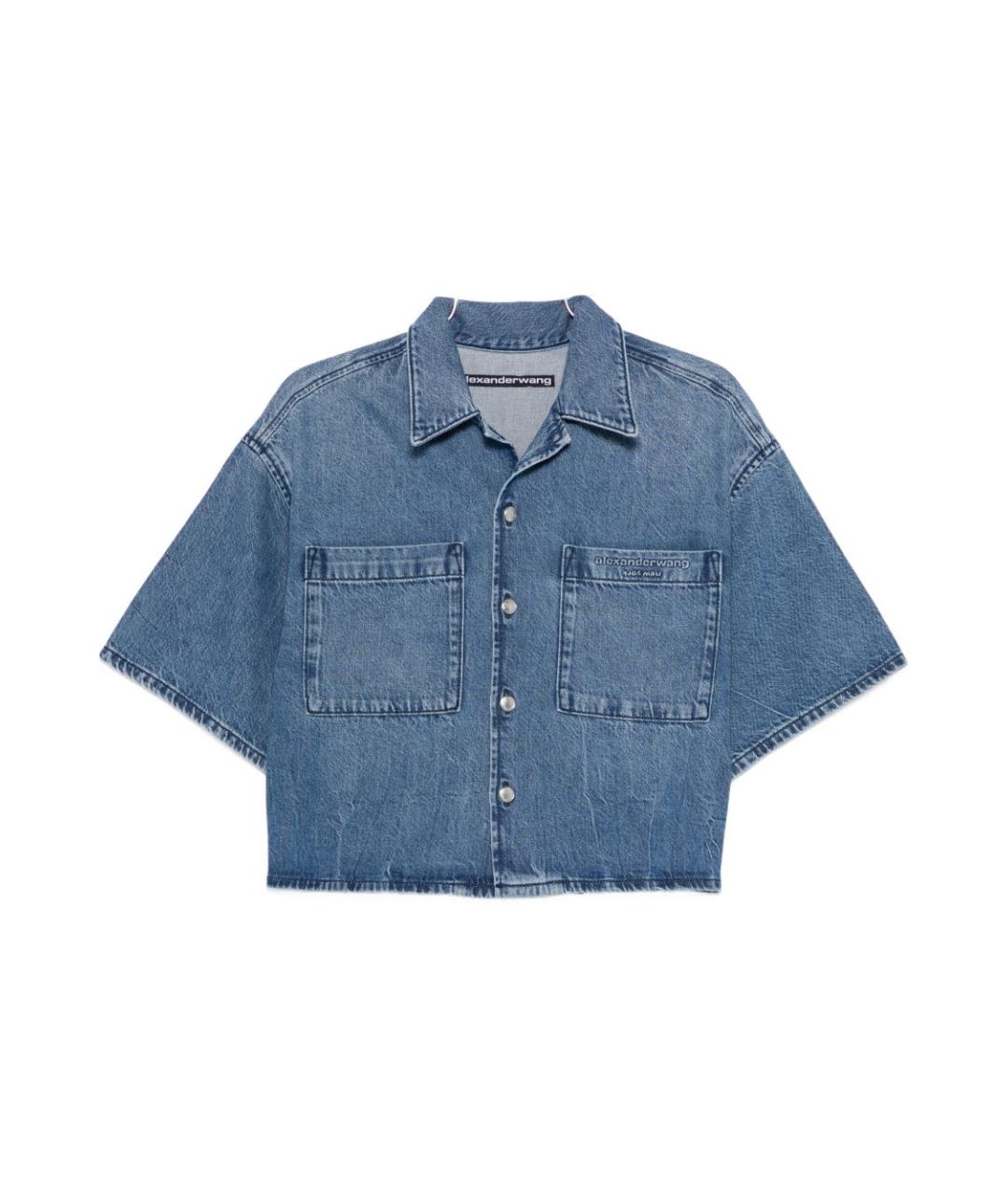 ALEXANDER WANG Синяя хлопковая рубашка, фото 1