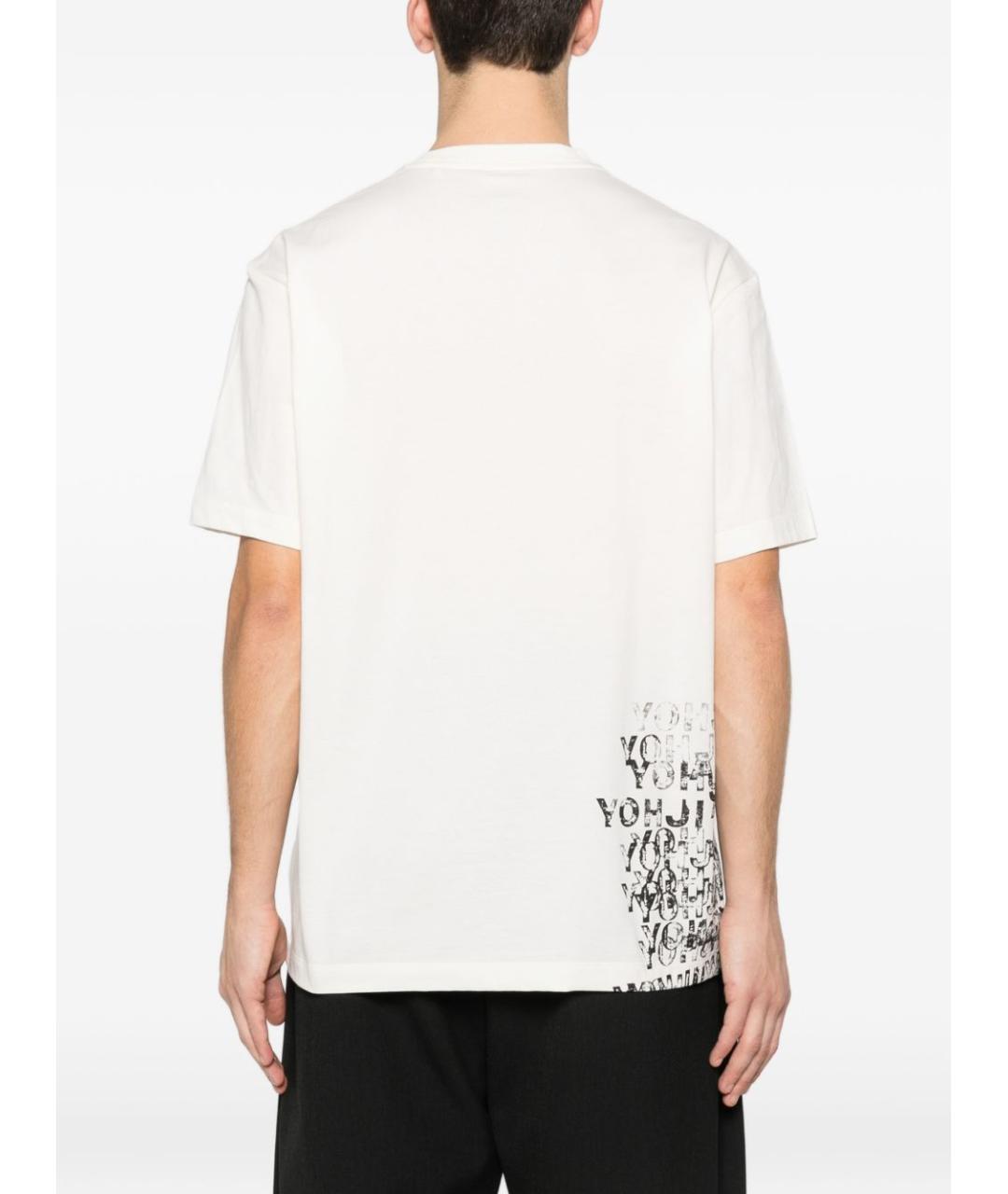 Y-3 Белая хлопковая футболка, фото 3