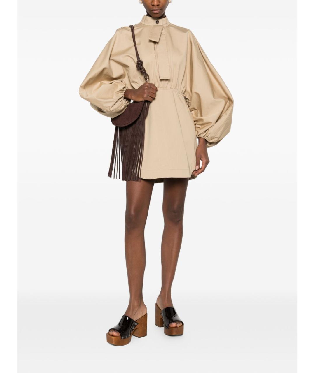 ZIMMERMANN Бежевое хлопковое платье, фото 3
