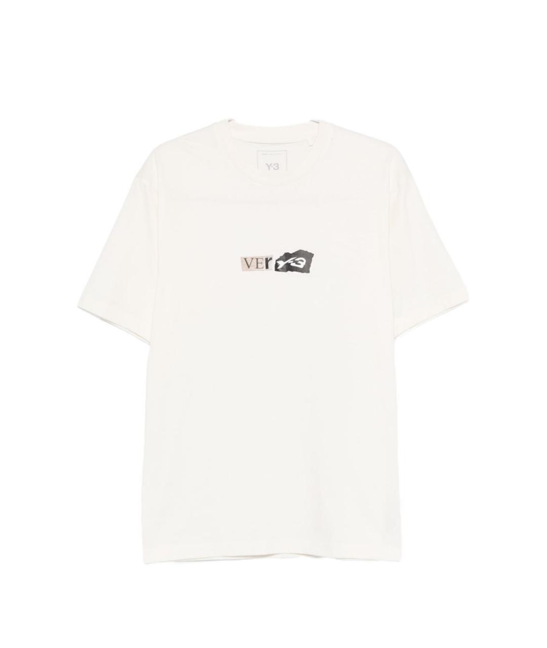 Y-3 Белая хлопковая футболка, фото 1