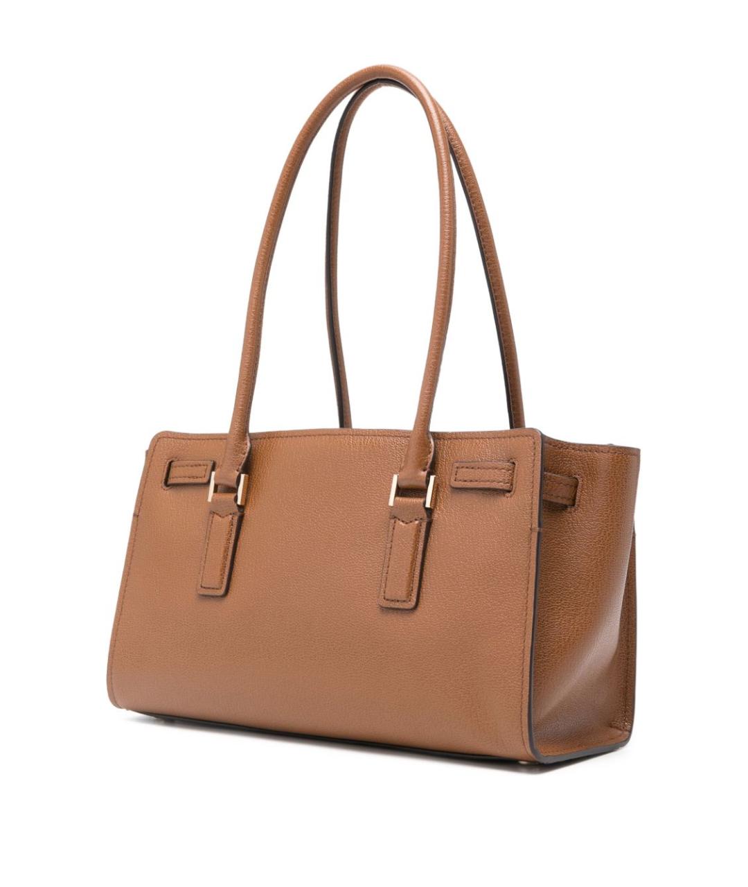 MICHAEL KORS Коричневая кожаная сумка тоут, фото 4