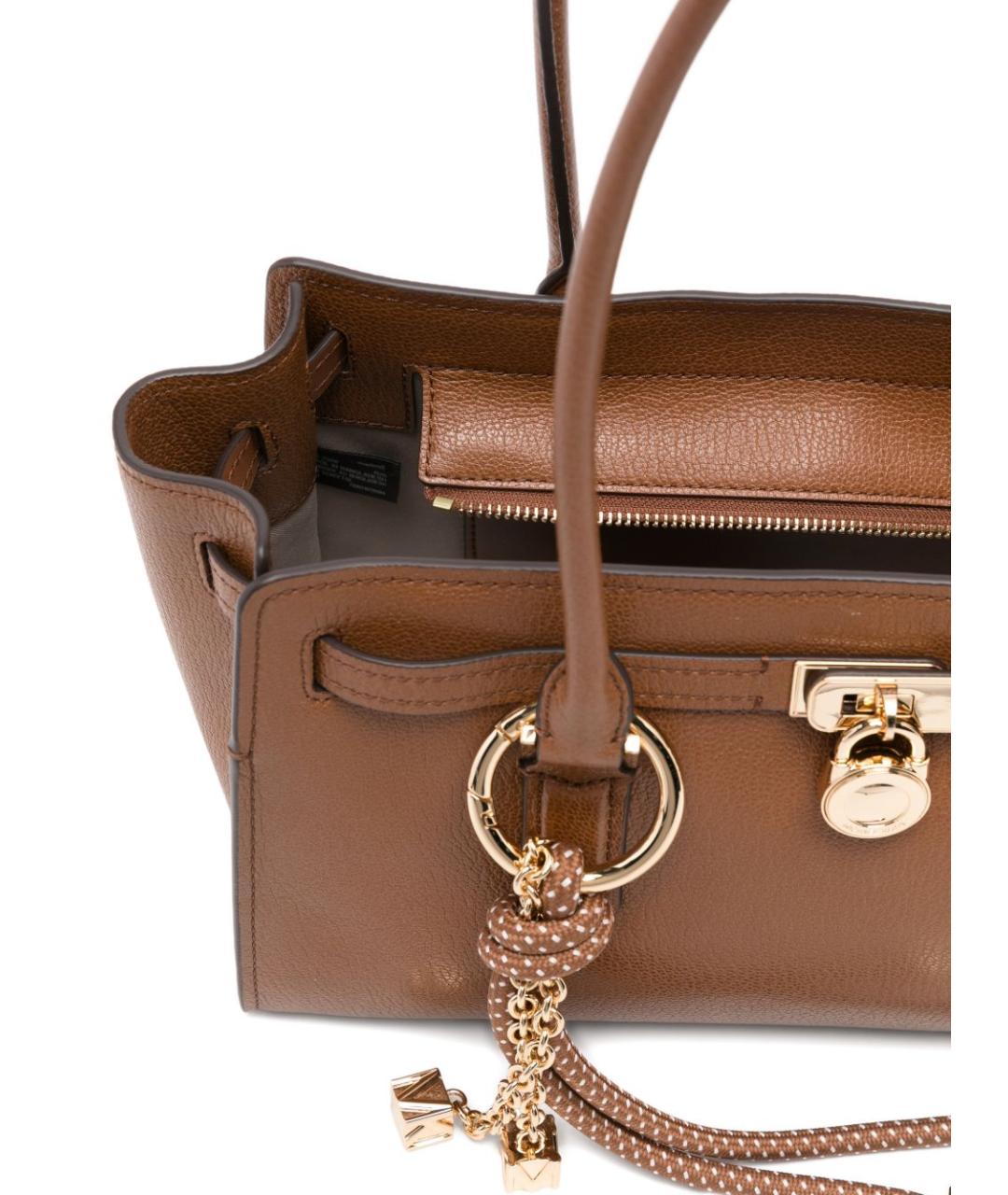 MICHAEL KORS Коричневая кожаная сумка тоут, фото 2