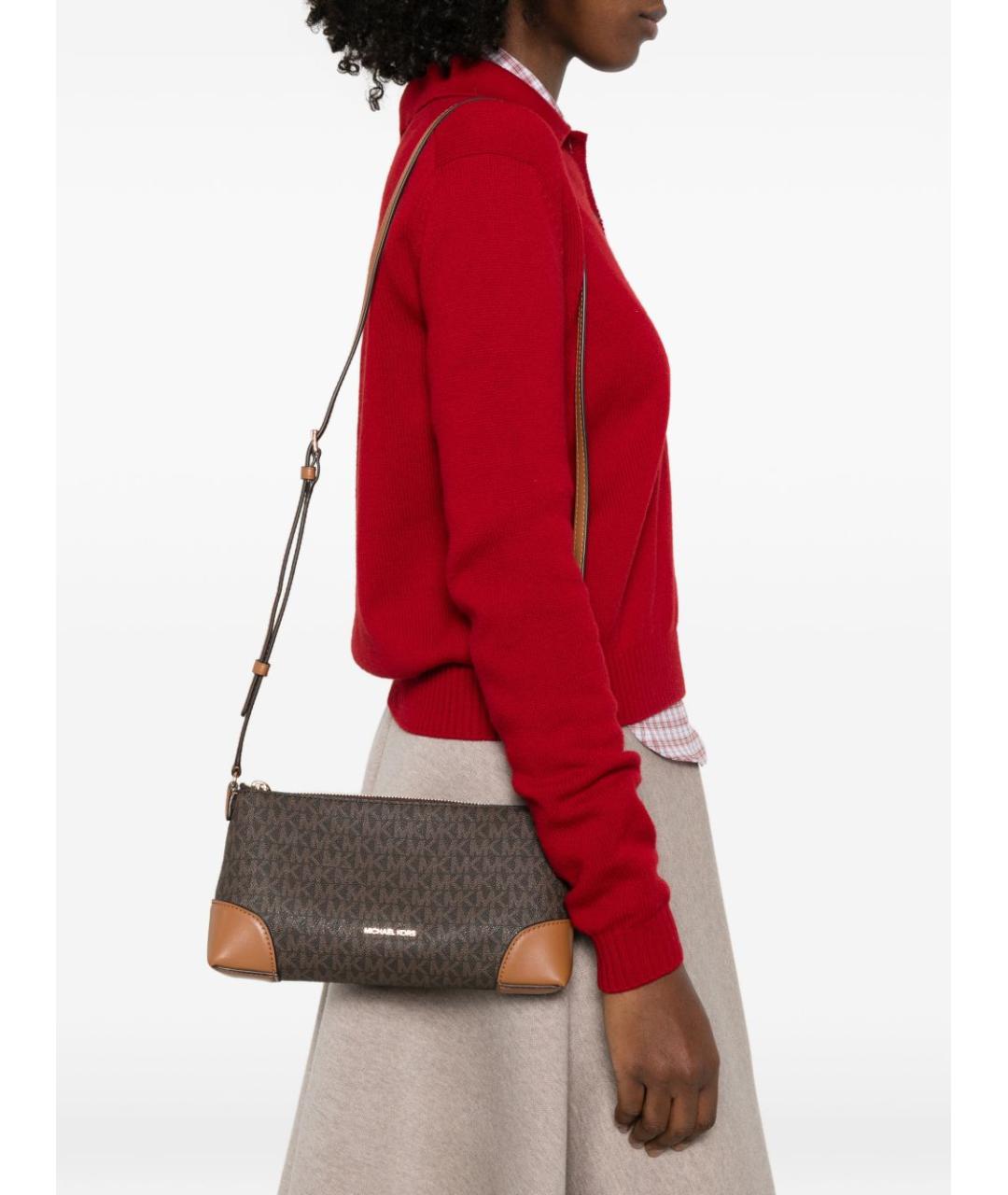 MICHAEL KORS Коричневая сумка через плечо, фото 5