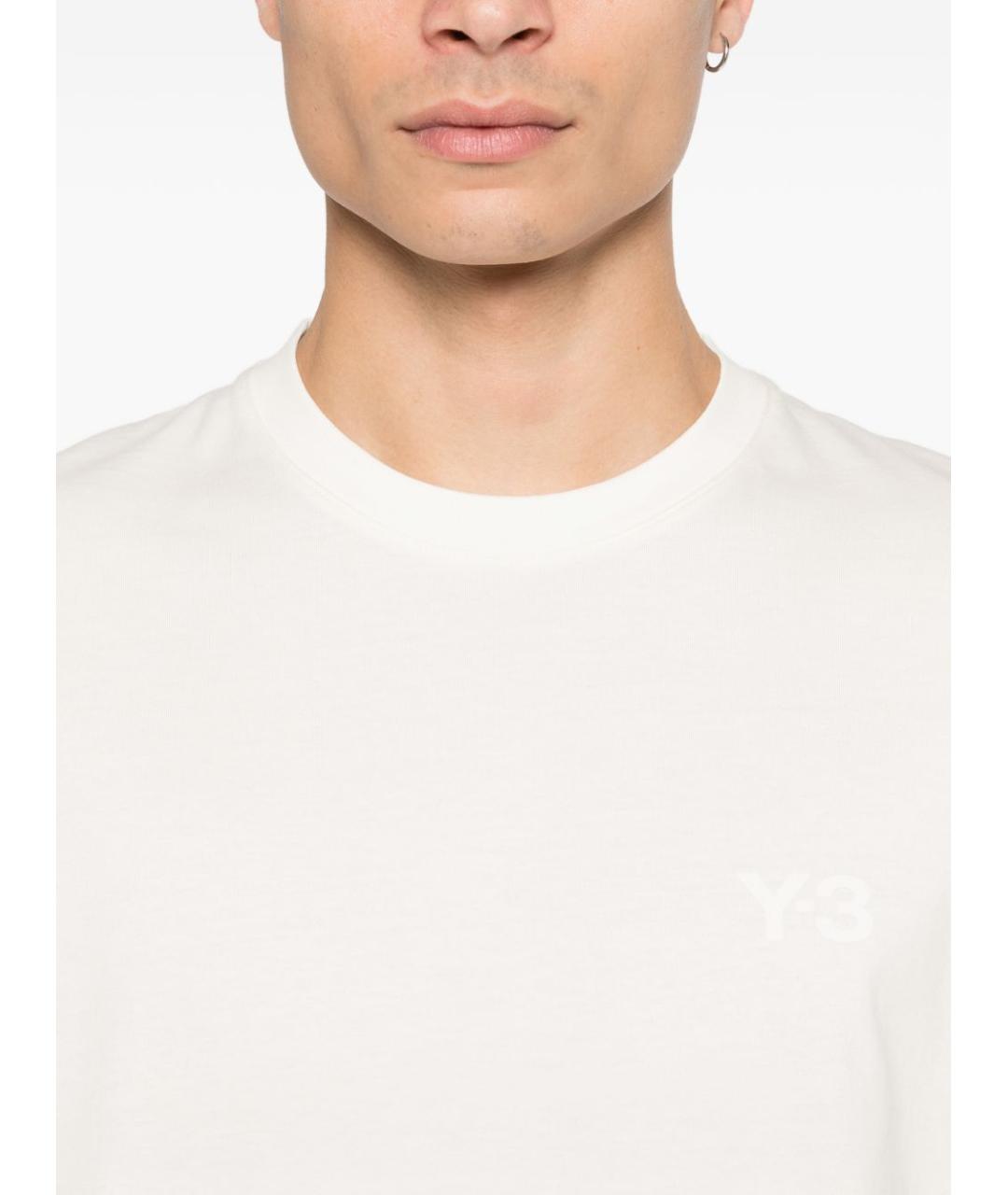 Y-3 Белая хлопковая футболка, фото 3