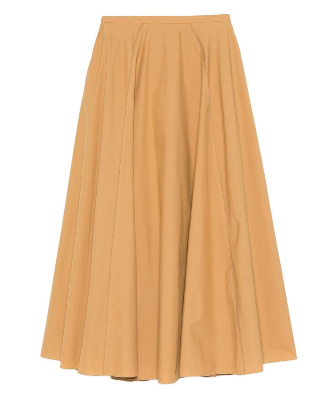 FORTE FORTE Бежевая хлопковая юбка миди, фото 1