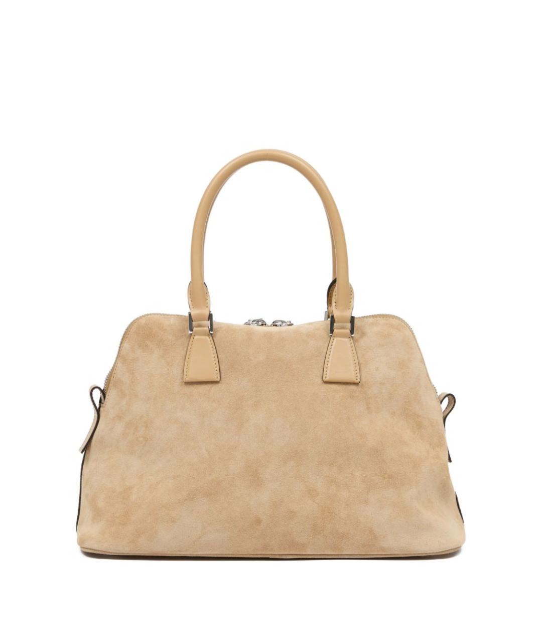 MAISON MARGIELA Бежевая замшевая сумка тоут, фото 3