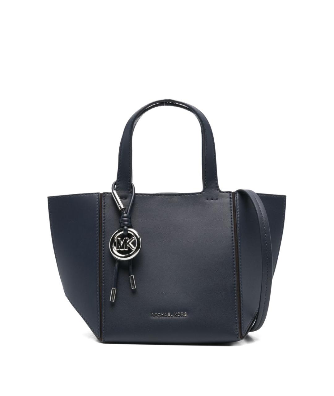 MICHAEL KORS Синяя кожаная сумка тоут, фото 1