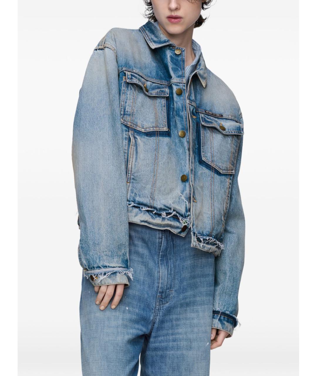 MAISON MARGIELA Синяя хлопковая куртка, фото 2