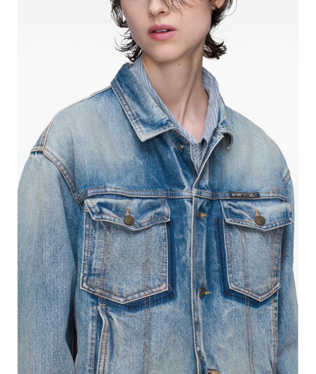 MAISON MARGIELA Синяя хлопковая куртка, фото 4