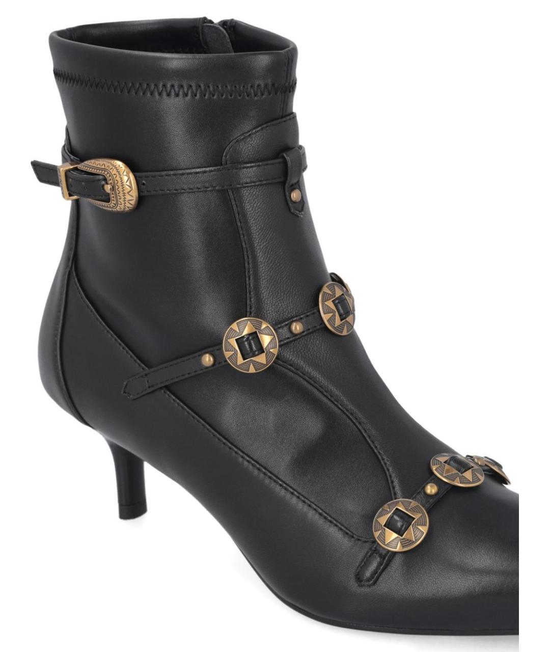 PINKO Черные кожаные ботильоны, фото 5