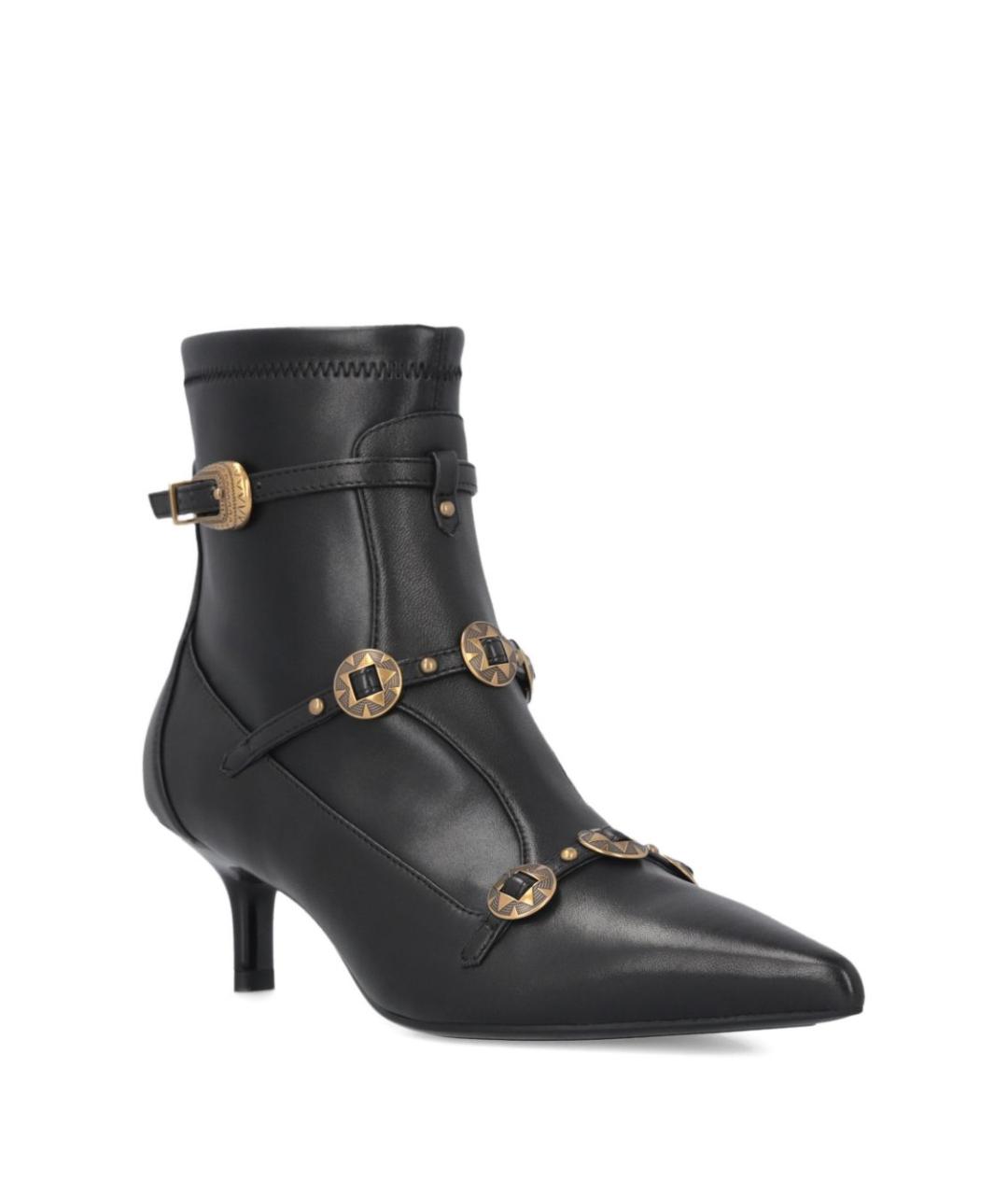 PINKO Черные кожаные ботильоны, фото 2