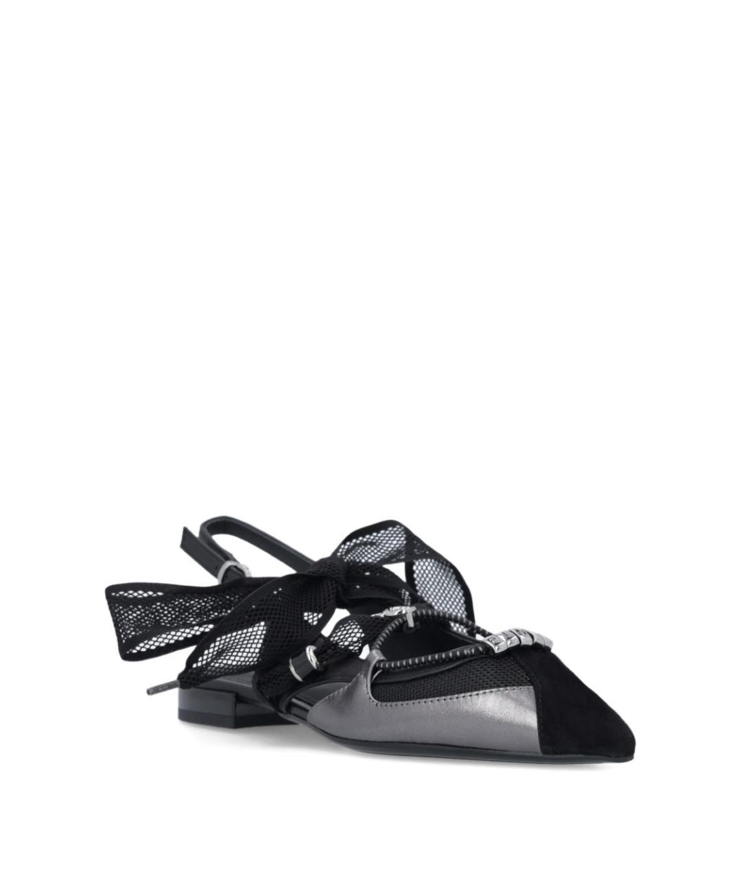PINKO Черные кожаные балетки, фото 4