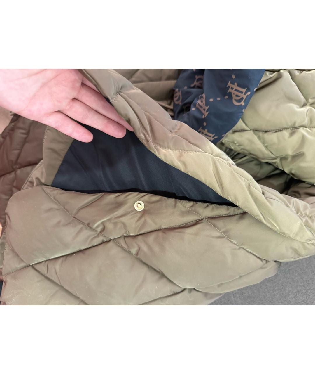 PINKO Хаки полиэстеровое пальто, фото 5