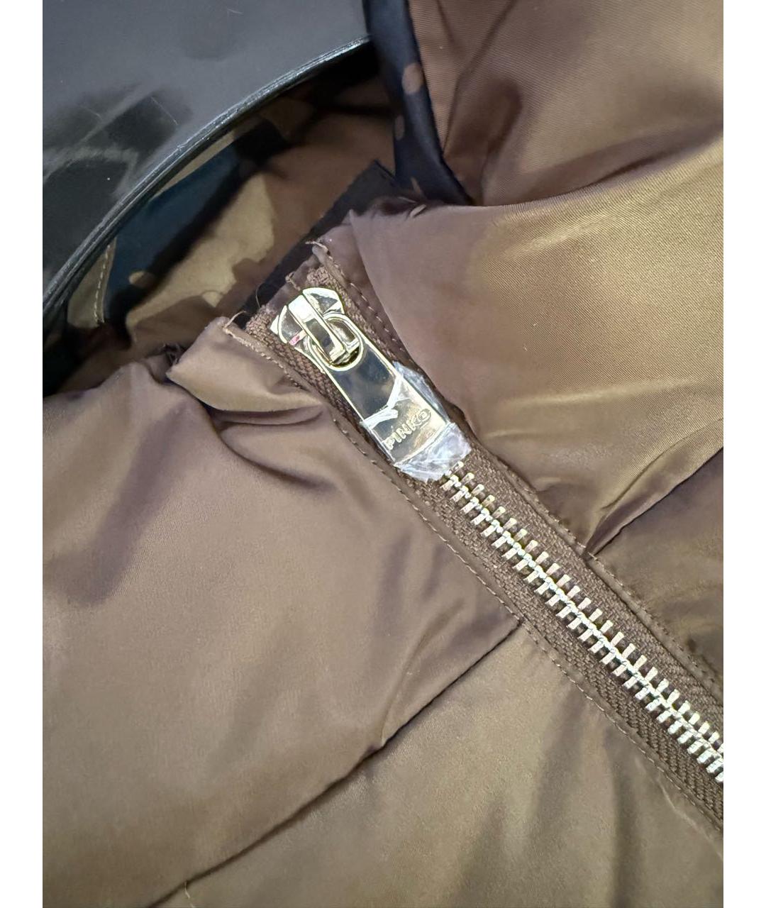 PINKO Хаки полиэстеровое пальто, фото 3