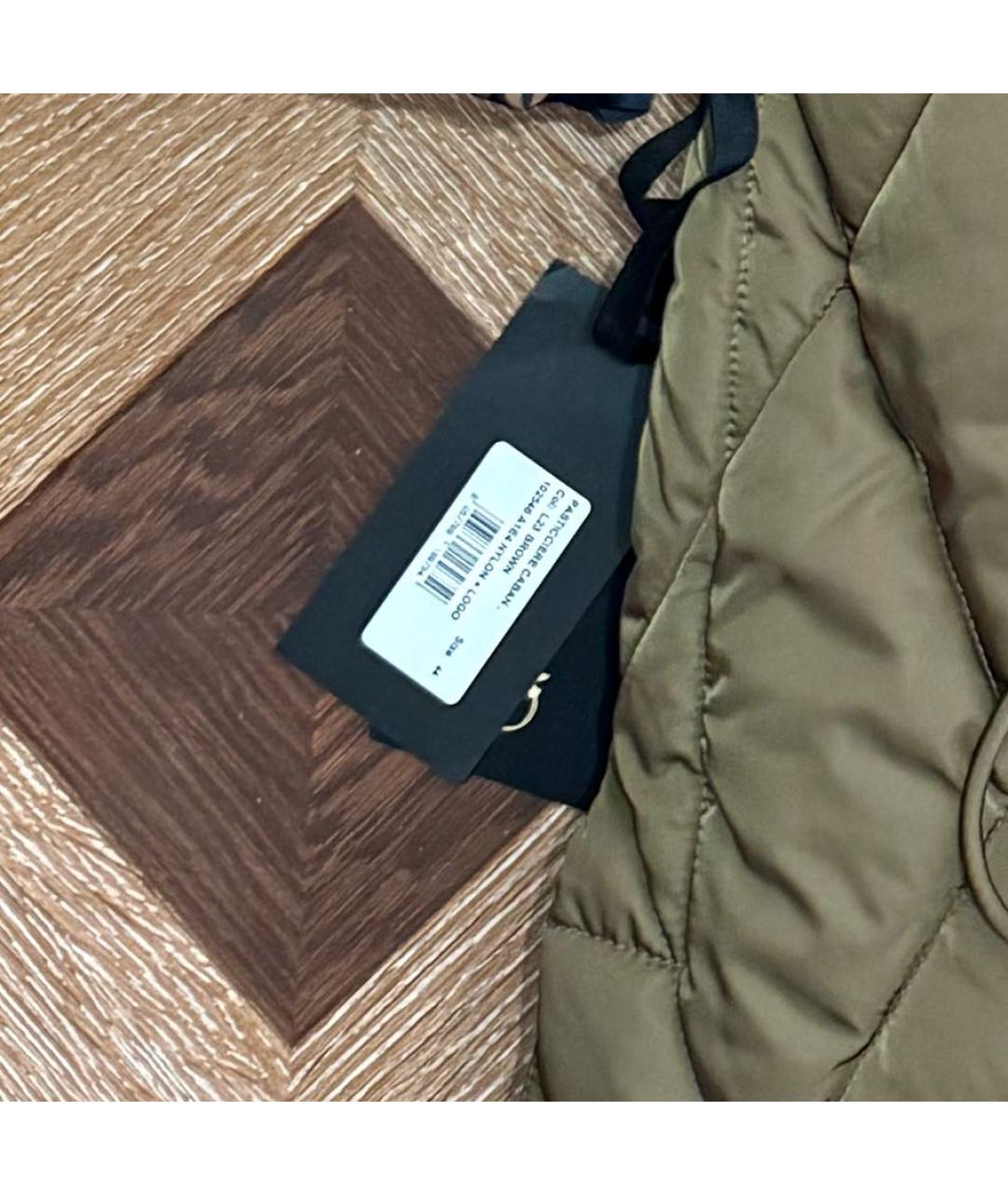 PINKO Хаки полиэстеровое пальто, фото 6