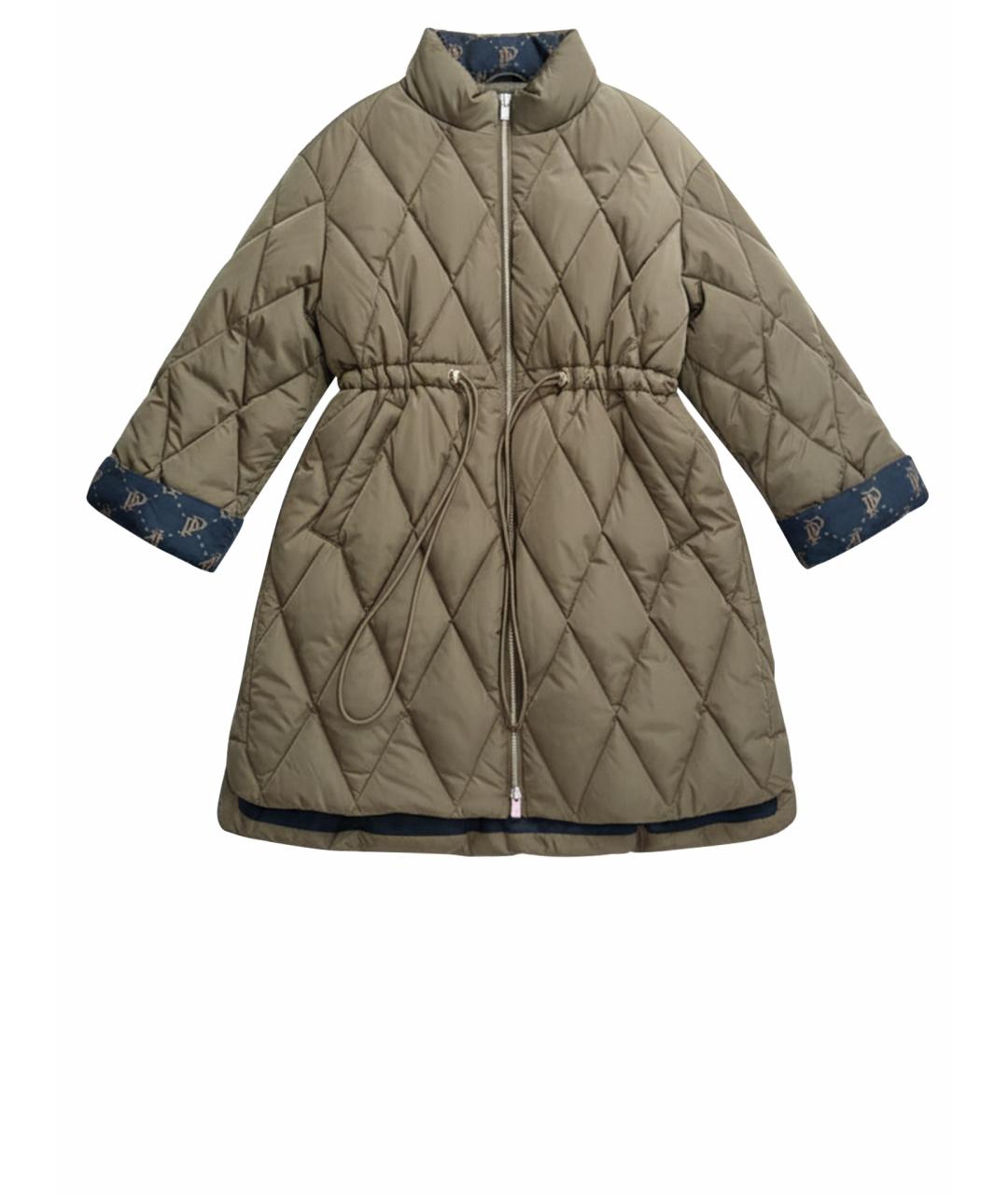 PINKO Хаки полиэстеровое пальто, фото 1