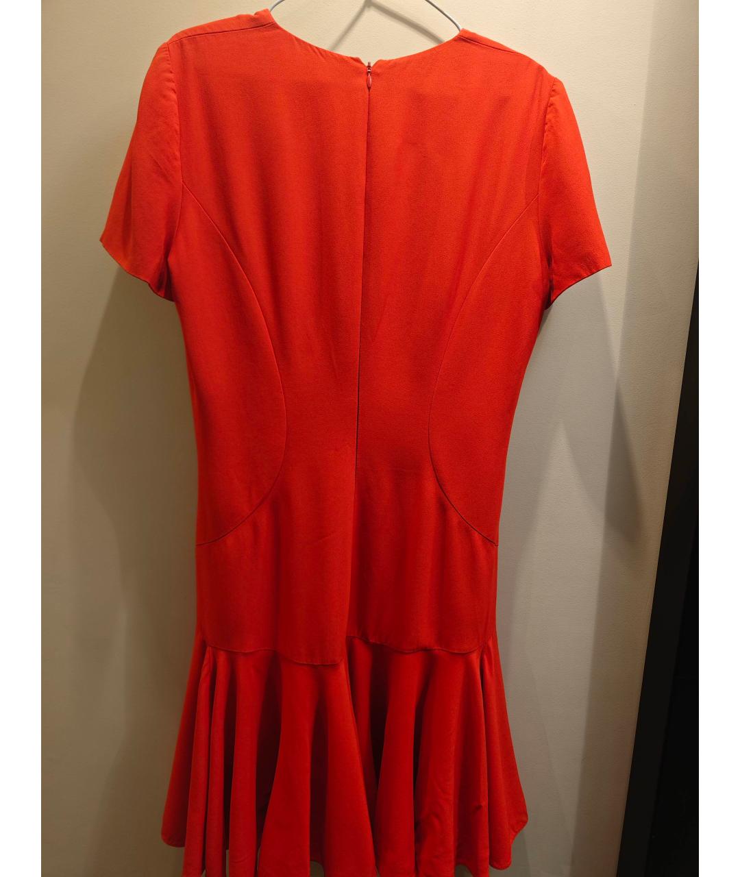 ALEXANDER MCQUEEN Красное шелковое вечернее платье, фото 2