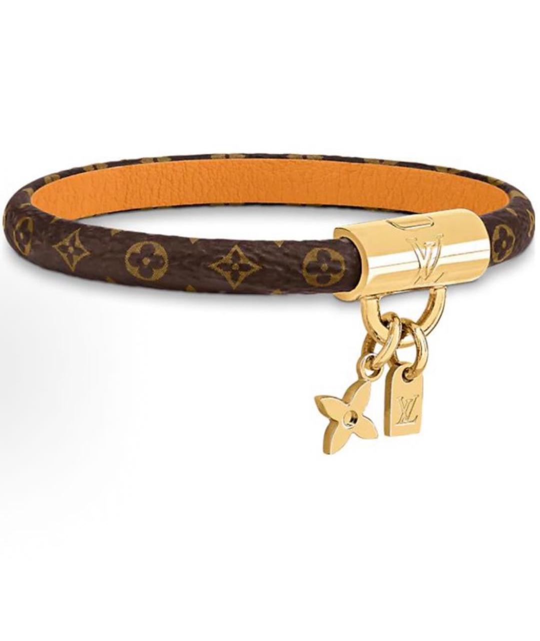 LOUIS VUITTON Коричневый латунный браслет, фото 2