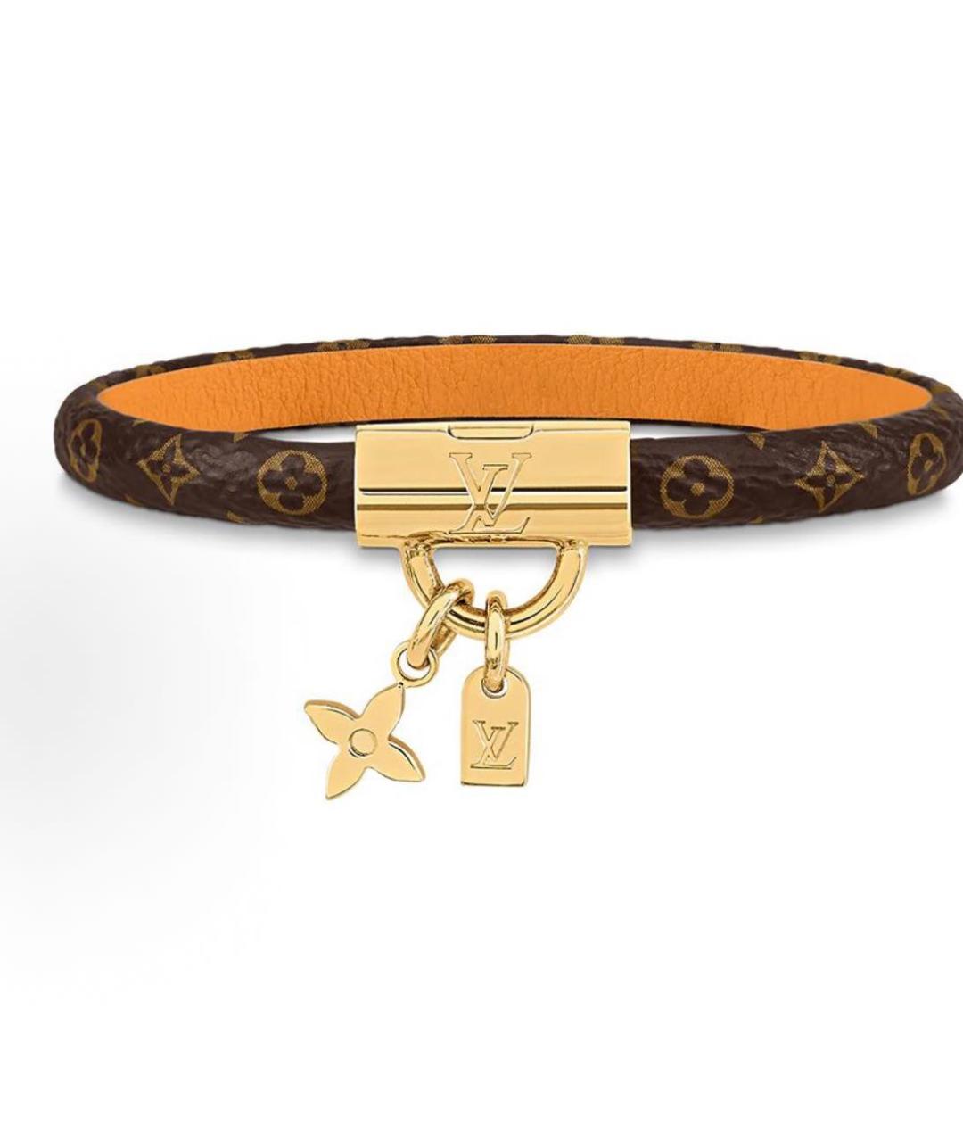 LOUIS VUITTON Коричневый латунный браслет, фото 4