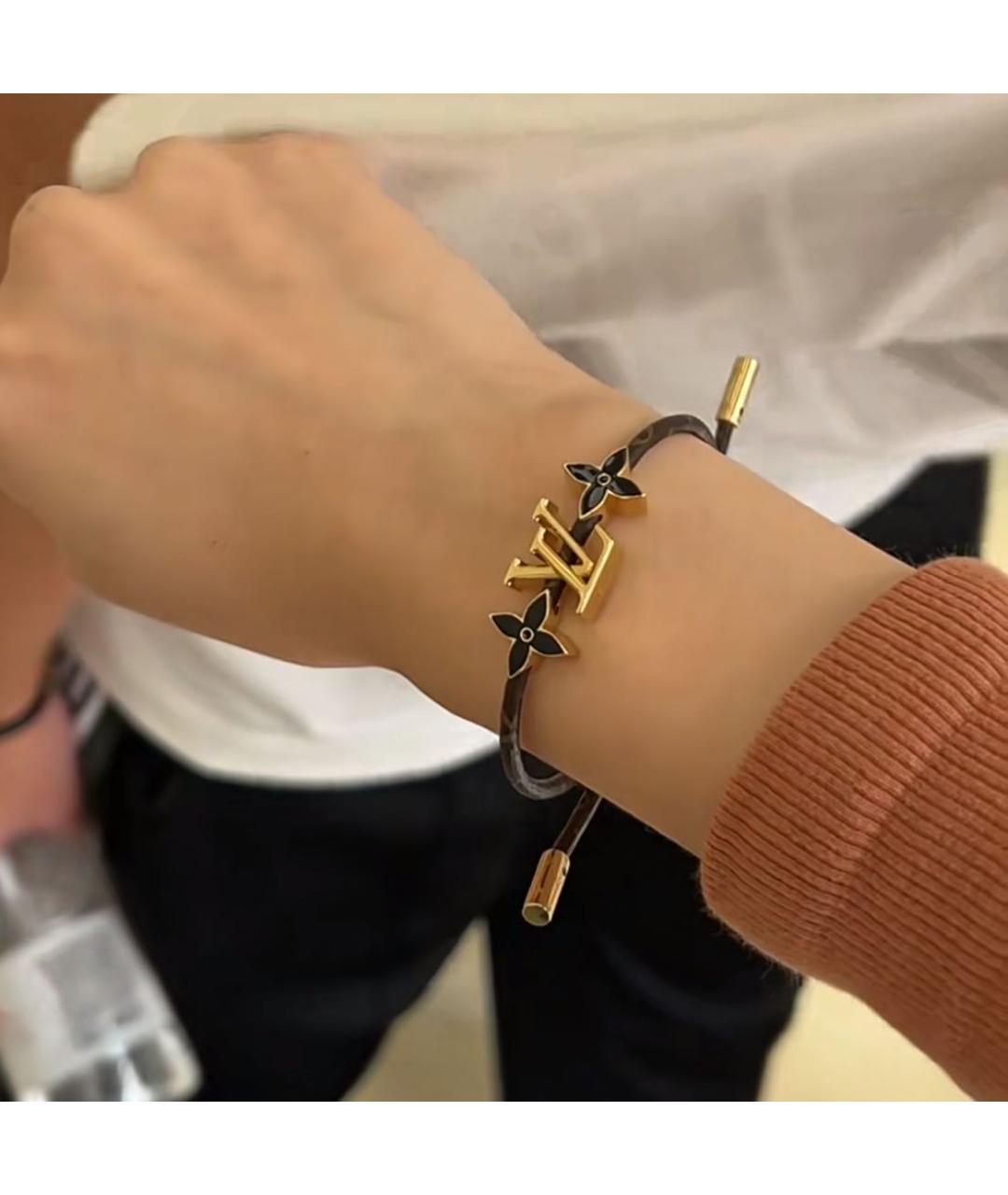 LOUIS VUITTON Коричневый латунный браслет, фото 3