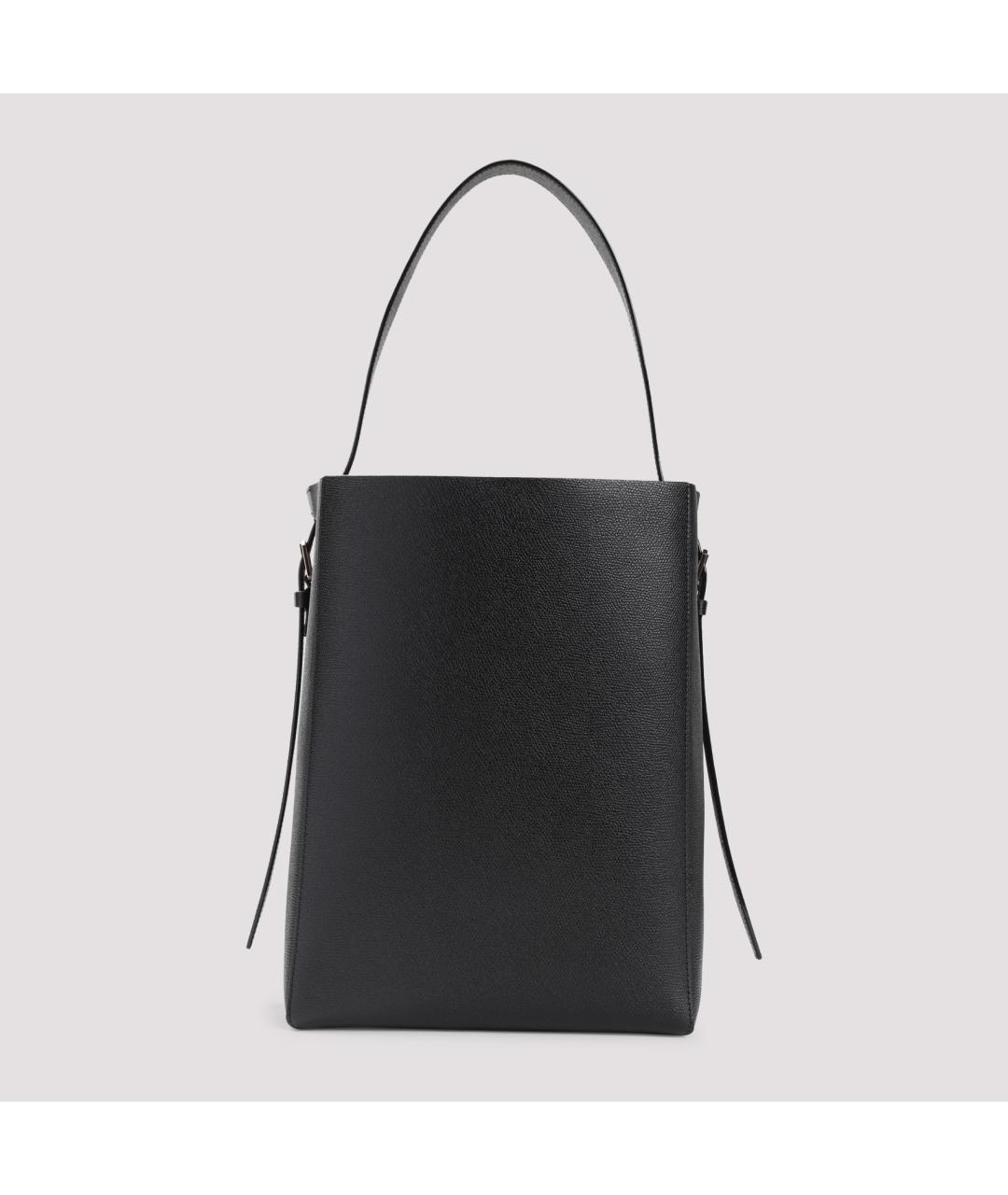 VALEXTRA Черная кожаная сумка с короткими ручками, фото 2