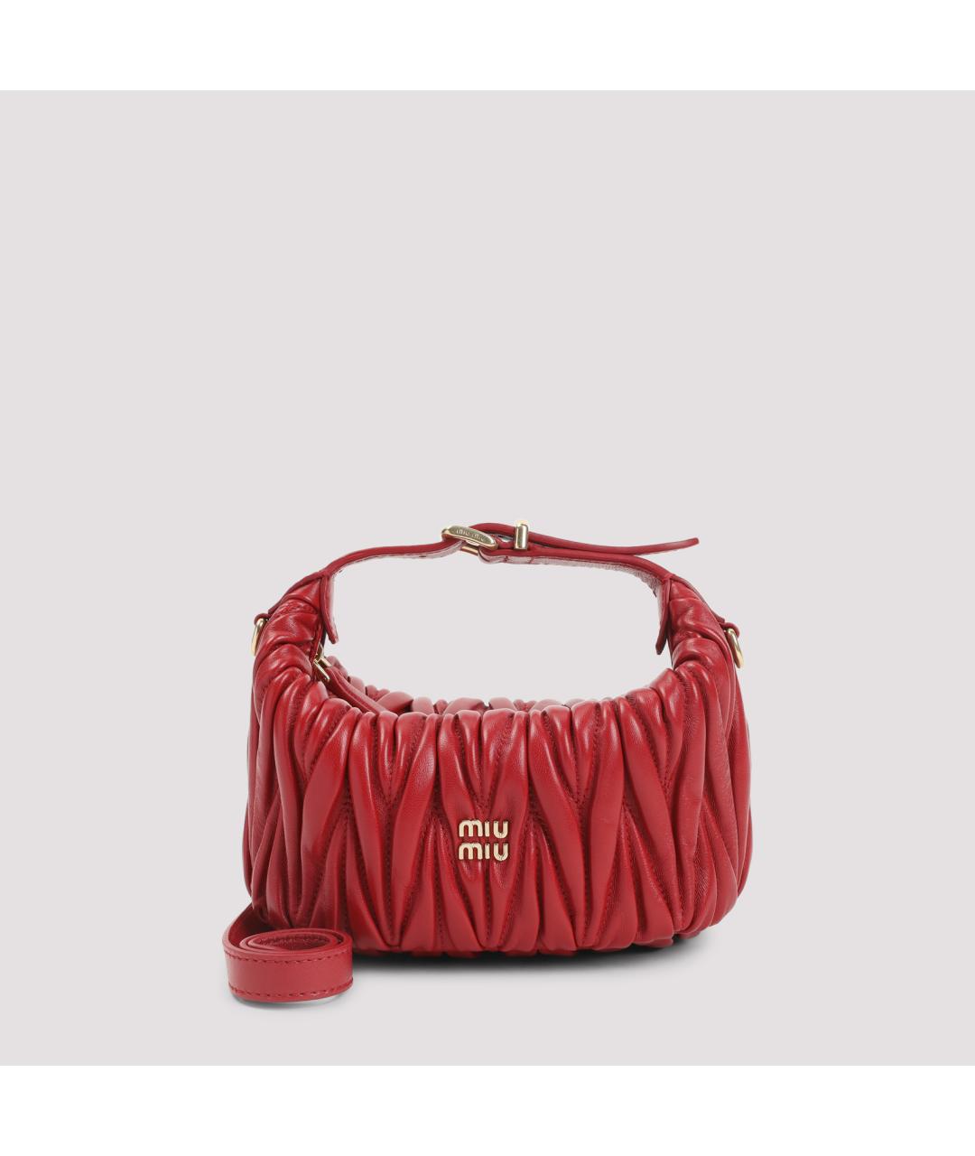 MIU MIU Черная кожаная сумка с короткими ручками, фото 2