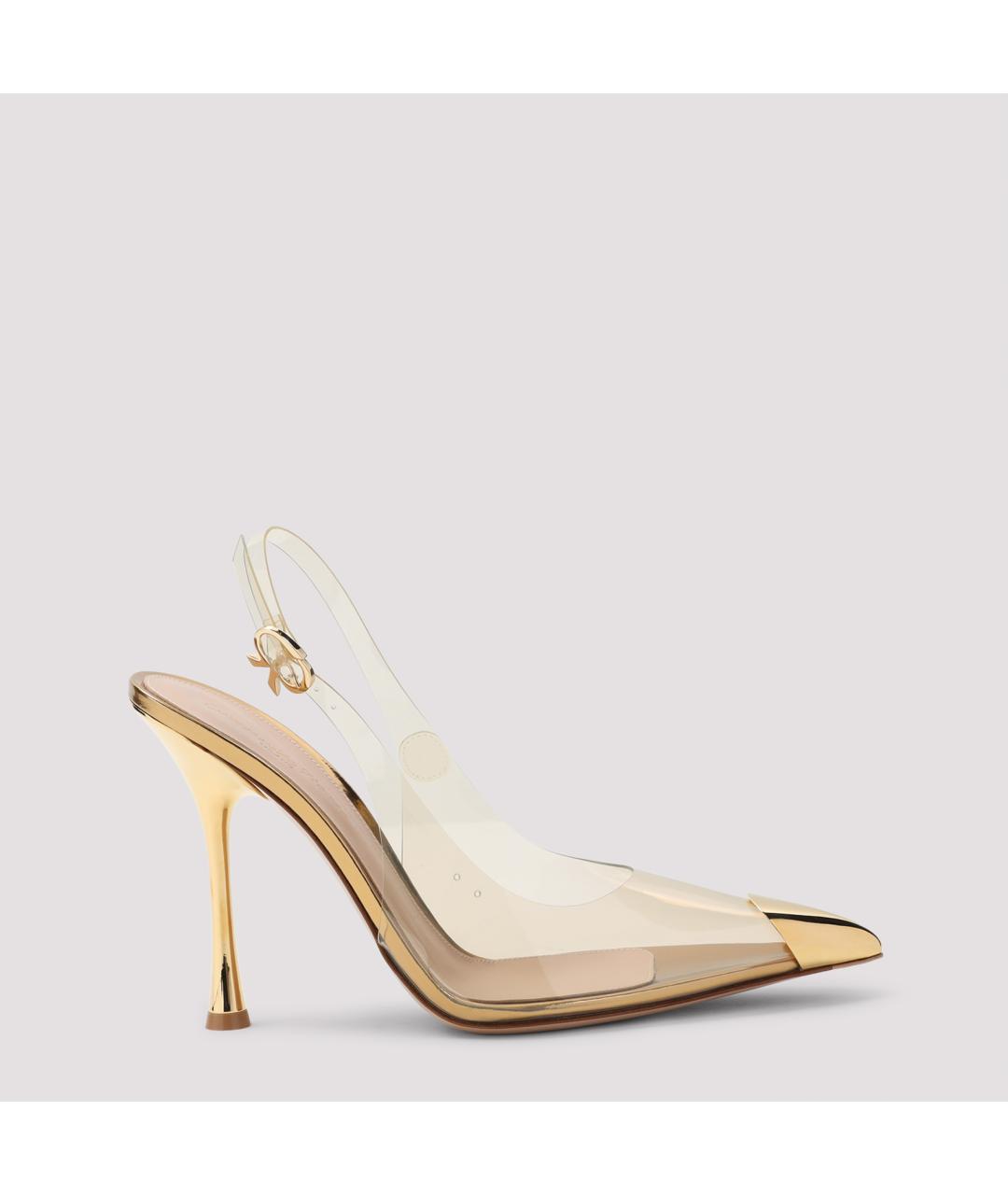 GIANVITO ROSSI Золотые кожаные туфли, фото 2