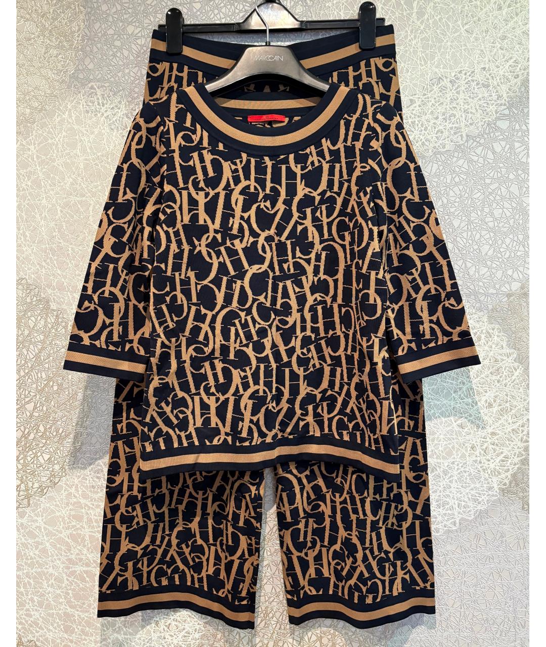 CAROLINA HERRERA Коричневый вискозный костюм с брюками, фото 5