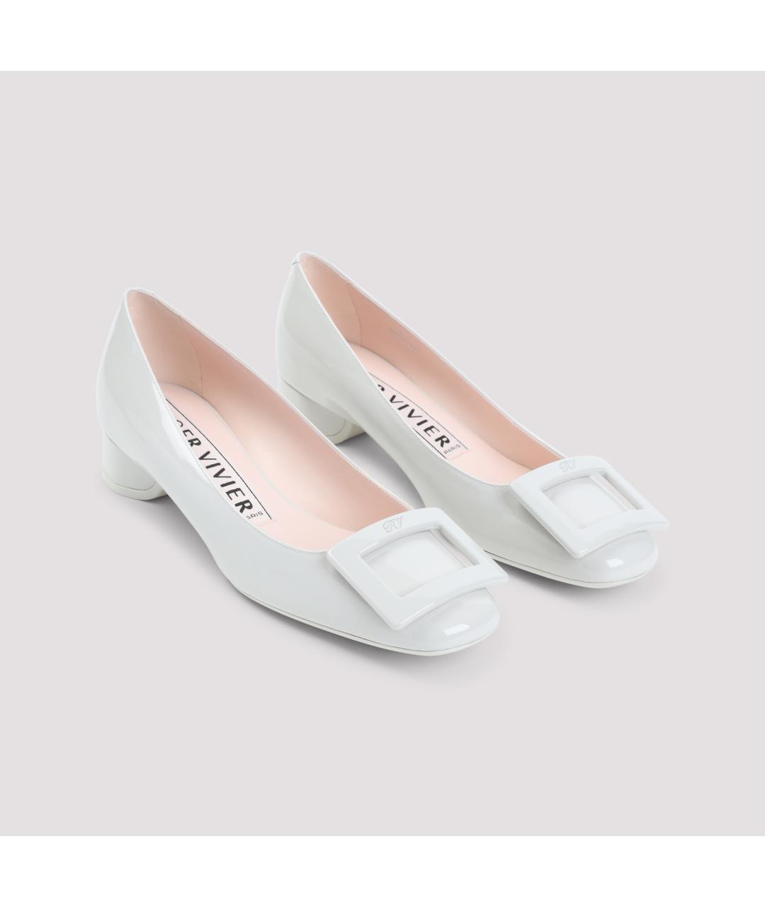 ROGER VIVIER Белые кожаные туфли, фото 5