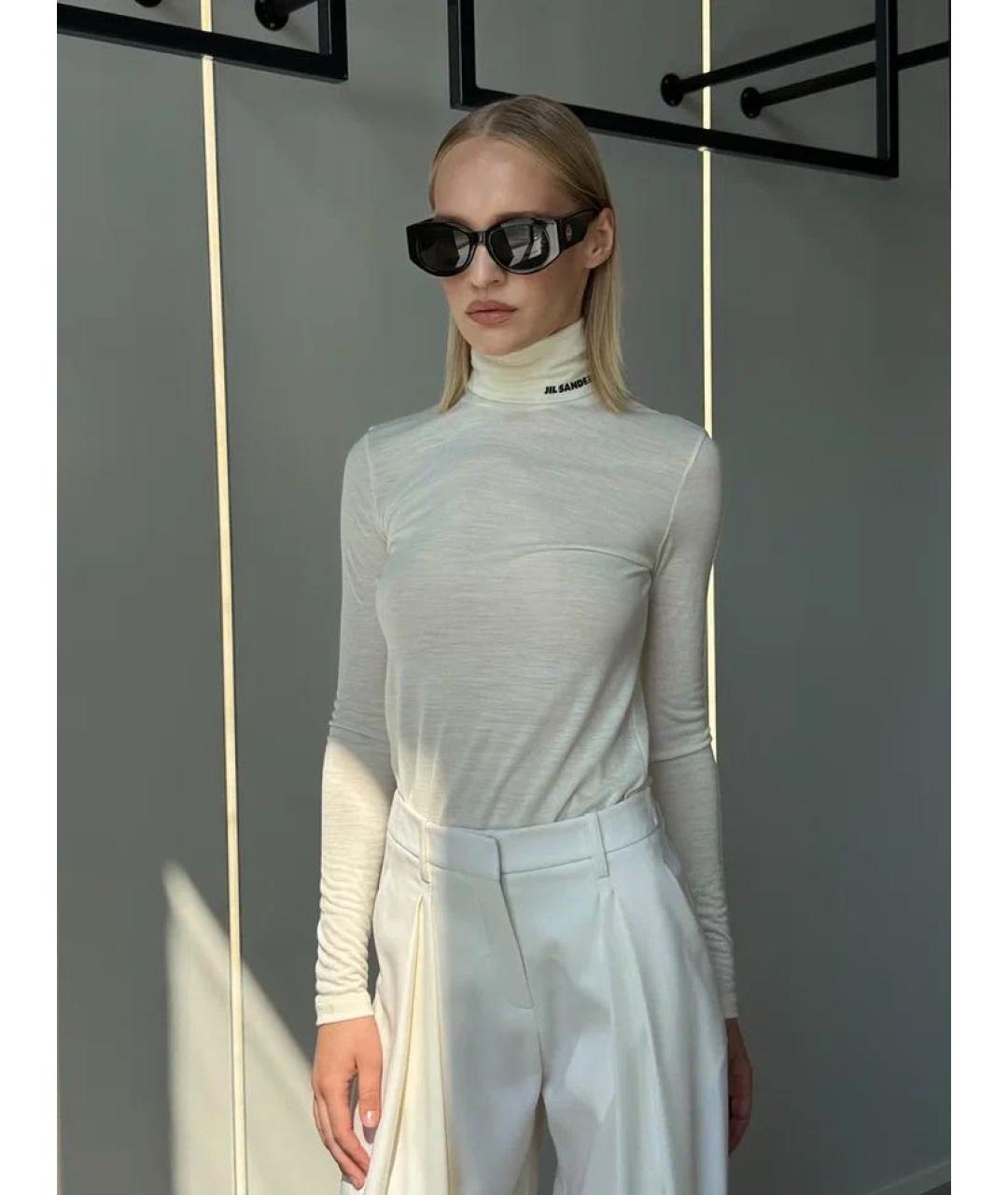 JIL SANDER Бежевая шерстяная водолазка, фото 2