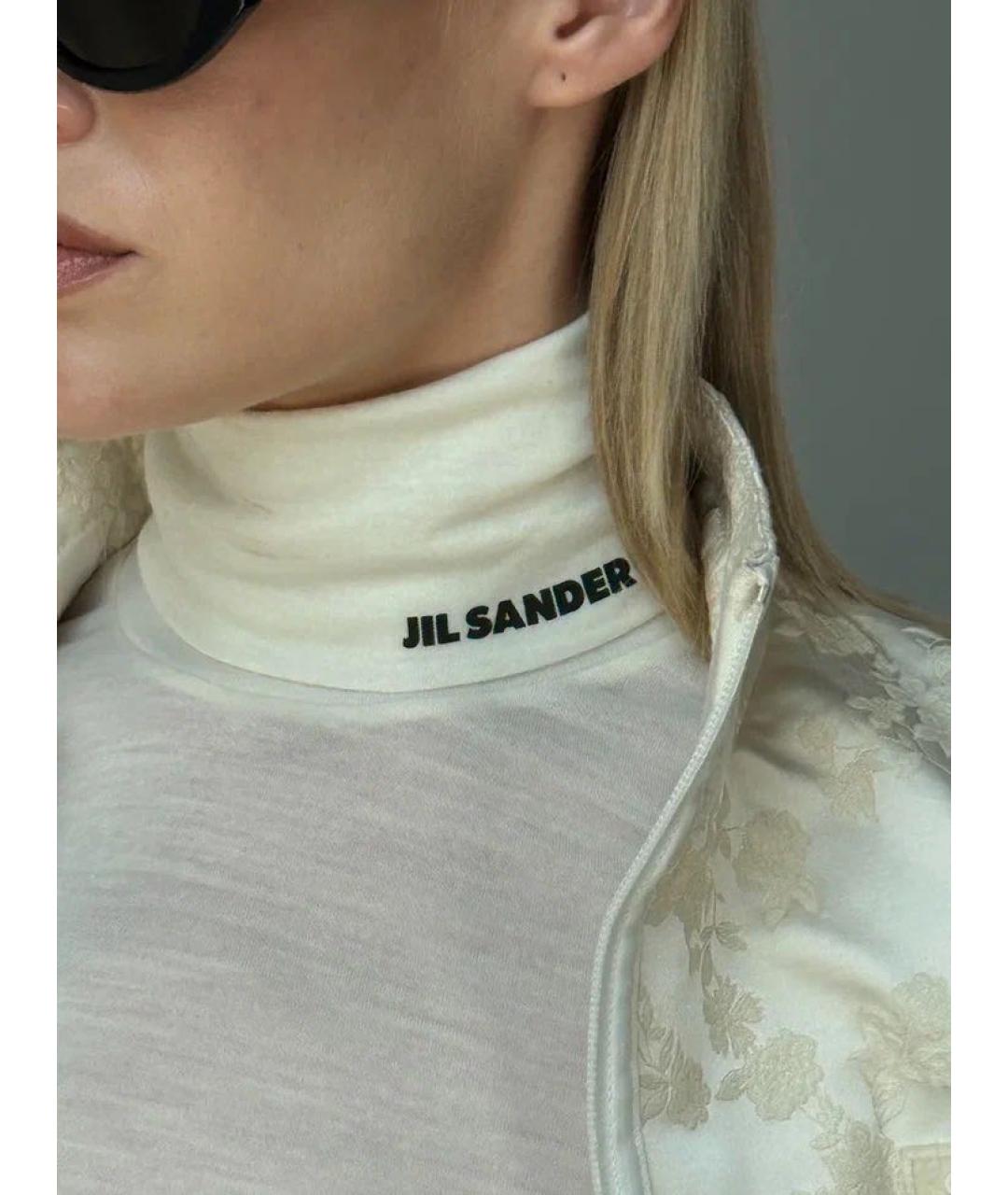 JIL SANDER Бежевая шерстяная водолазка, фото 3