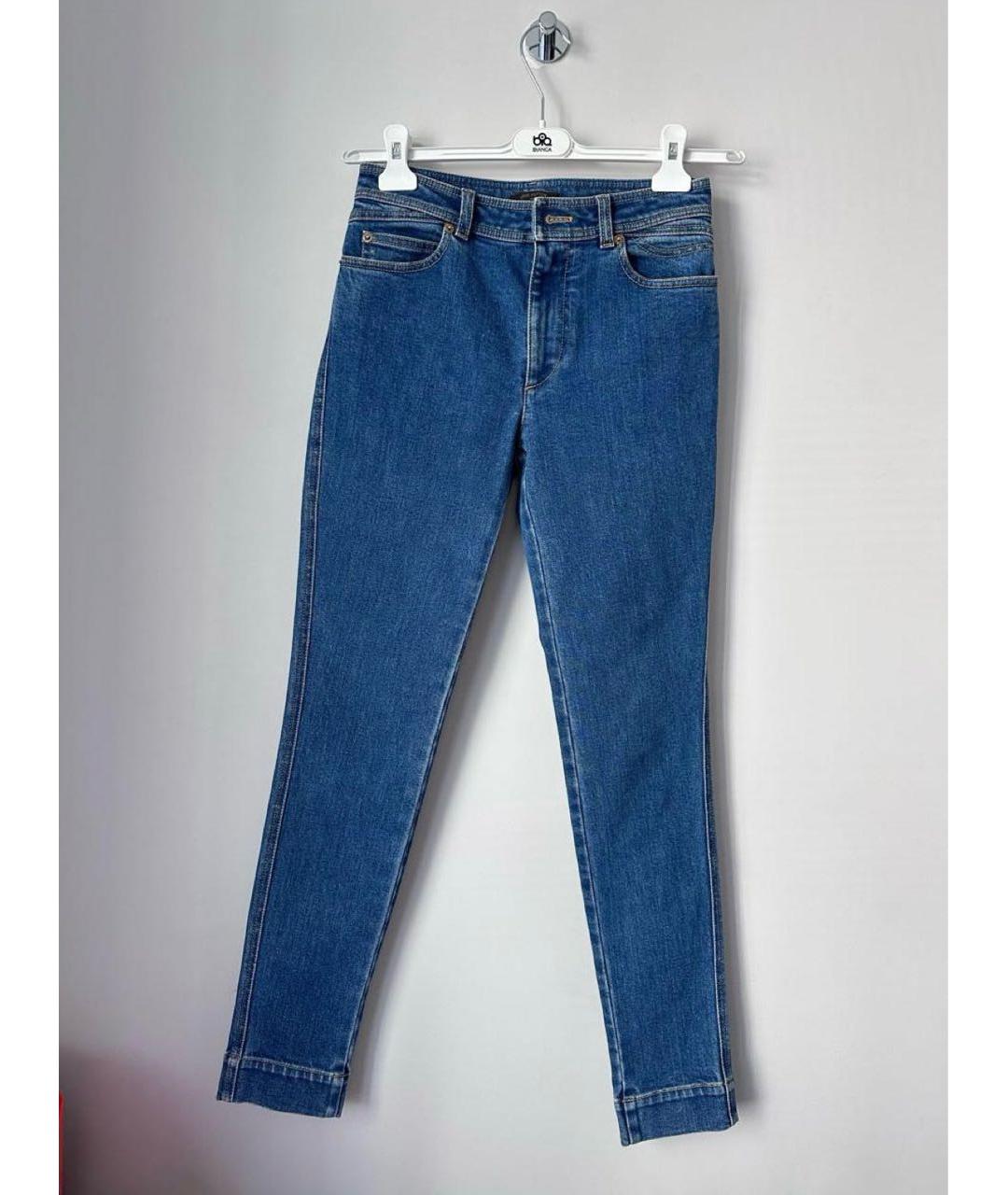 LOUIS VUITTON Синие хлопковые джинсы слим, фото 6