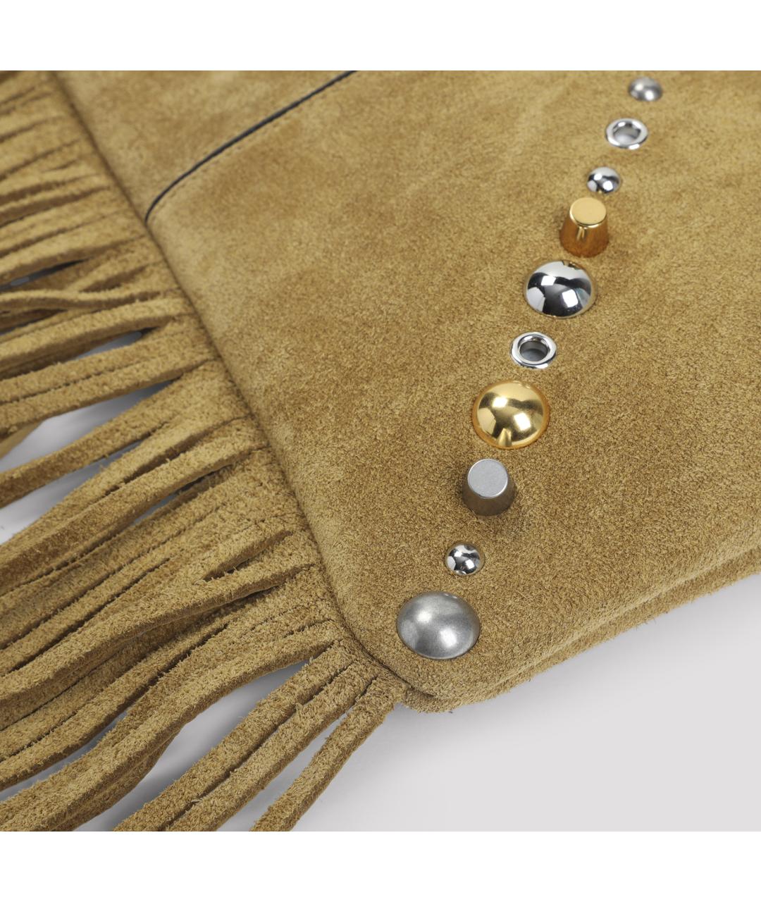 VALENTINO Бежевая замшевая сумка на плечо, фото 3