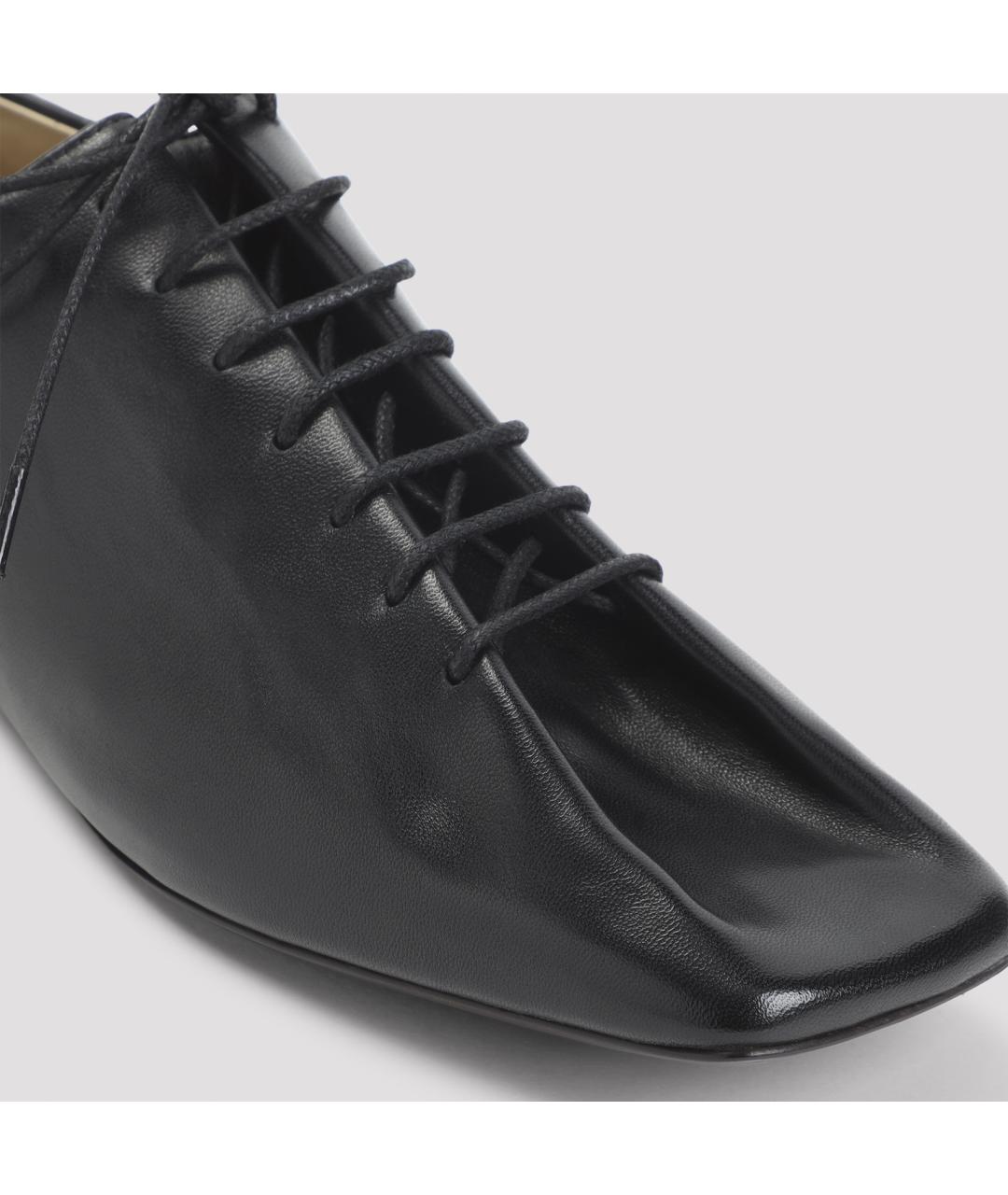 LEMAIRE Черные кожаные ботинки, фото 4