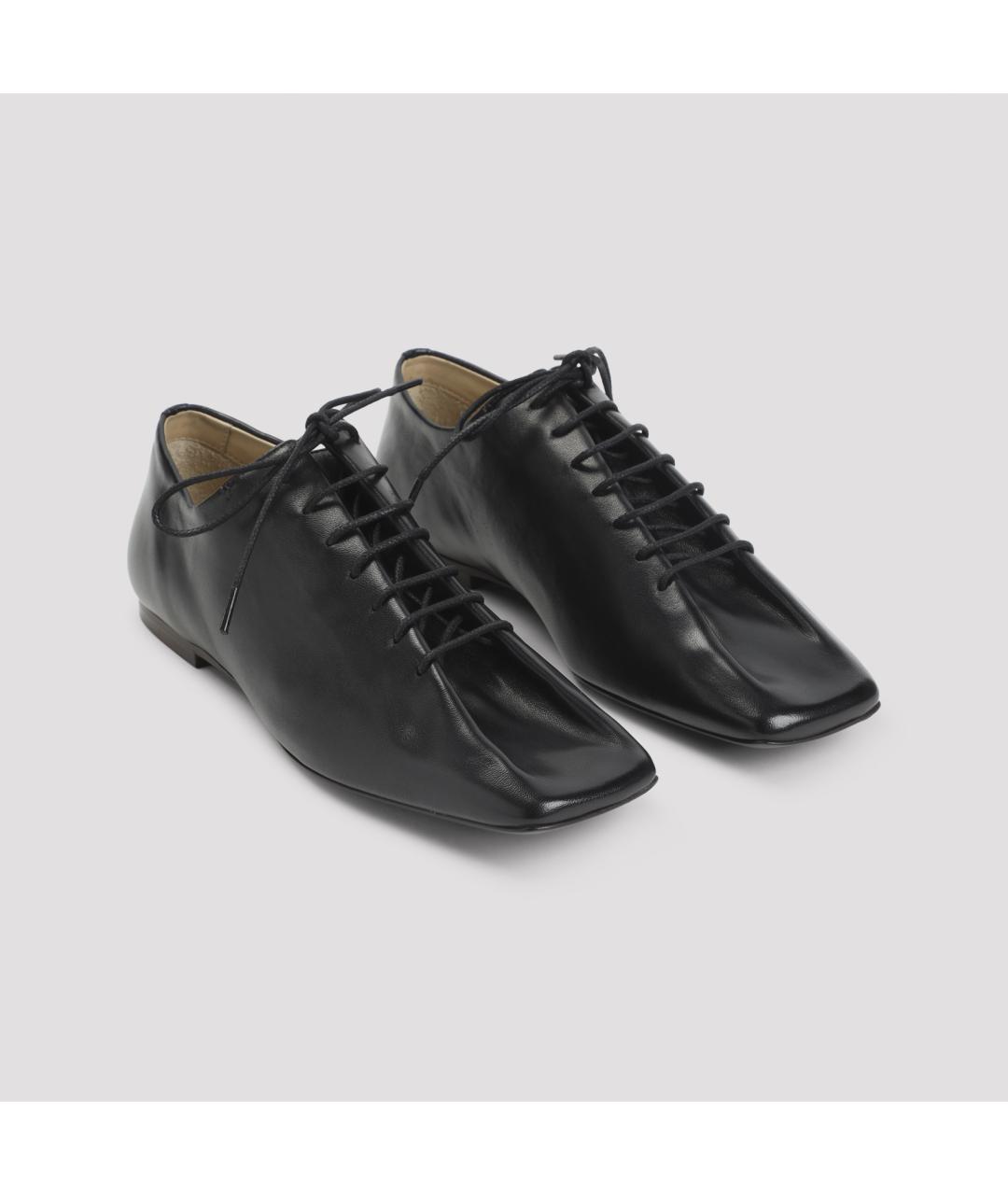 LEMAIRE Черные кожаные ботинки, фото 3