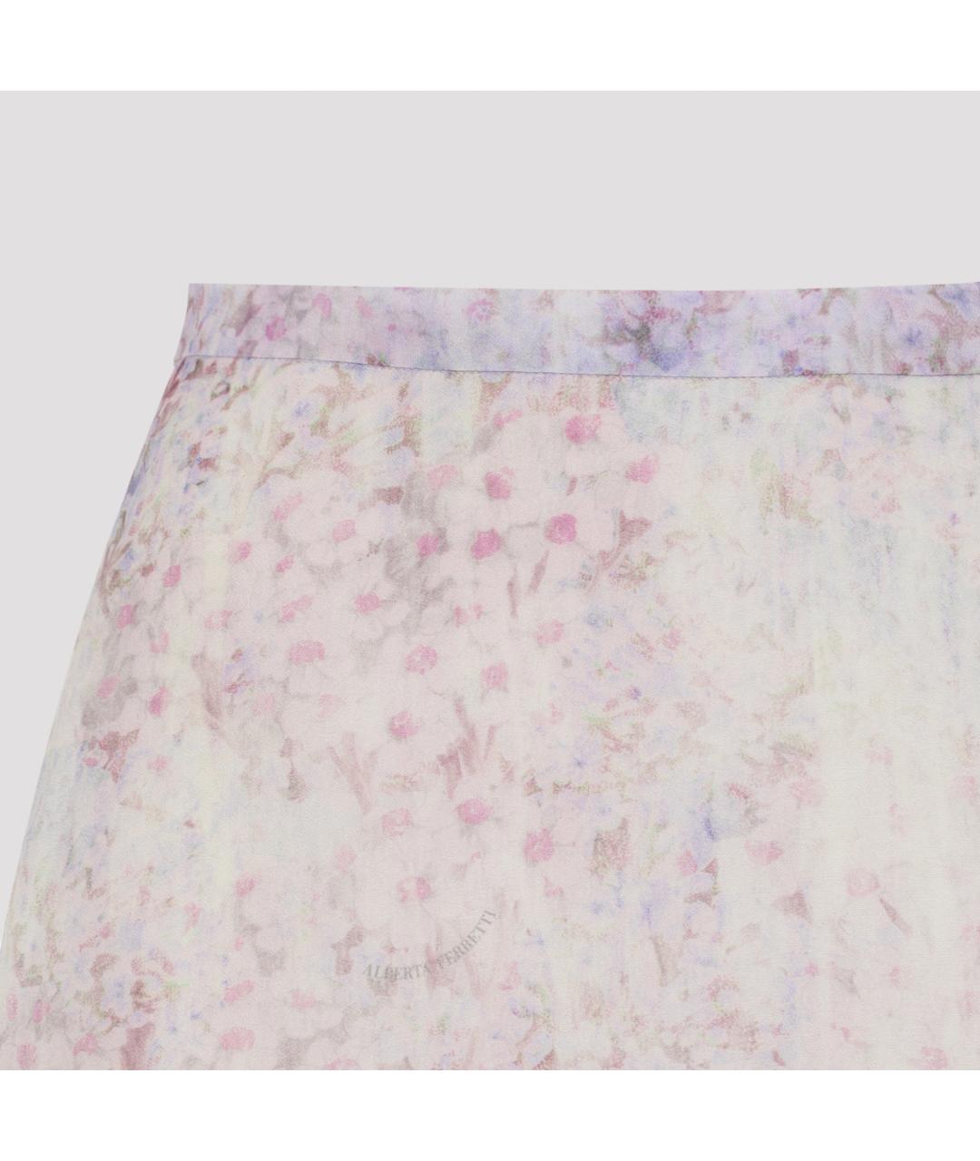 ALBERTA FERRETTI Мульти шелковая юбка миди, фото 5