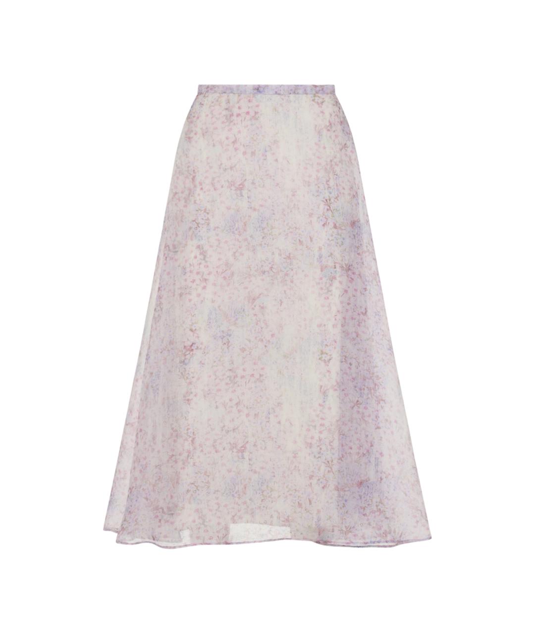 ALBERTA FERRETTI Мульти шелковая юбка миди, фото 1