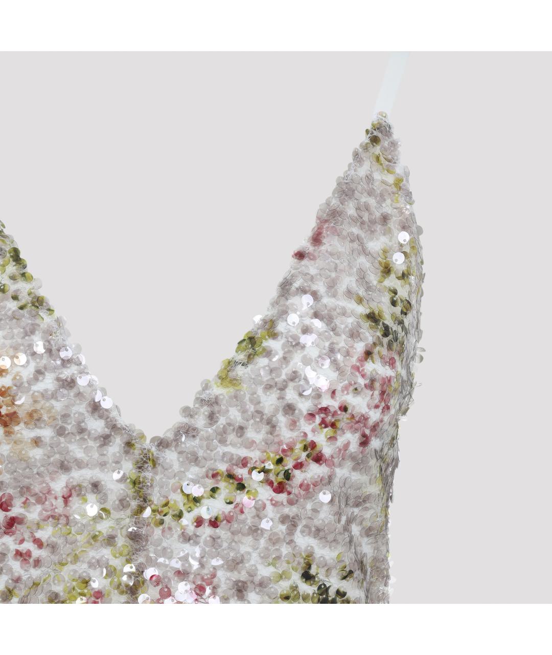 ALBERTA FERRETTI Мульти полиэстеровое коктейльное платье, фото 5