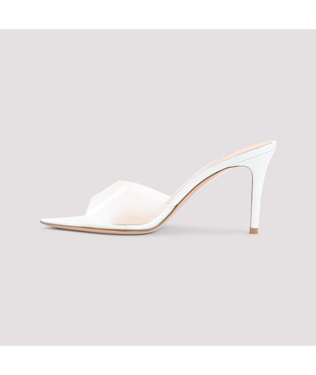 GIANVITO ROSSI Белые мюли, фото 4