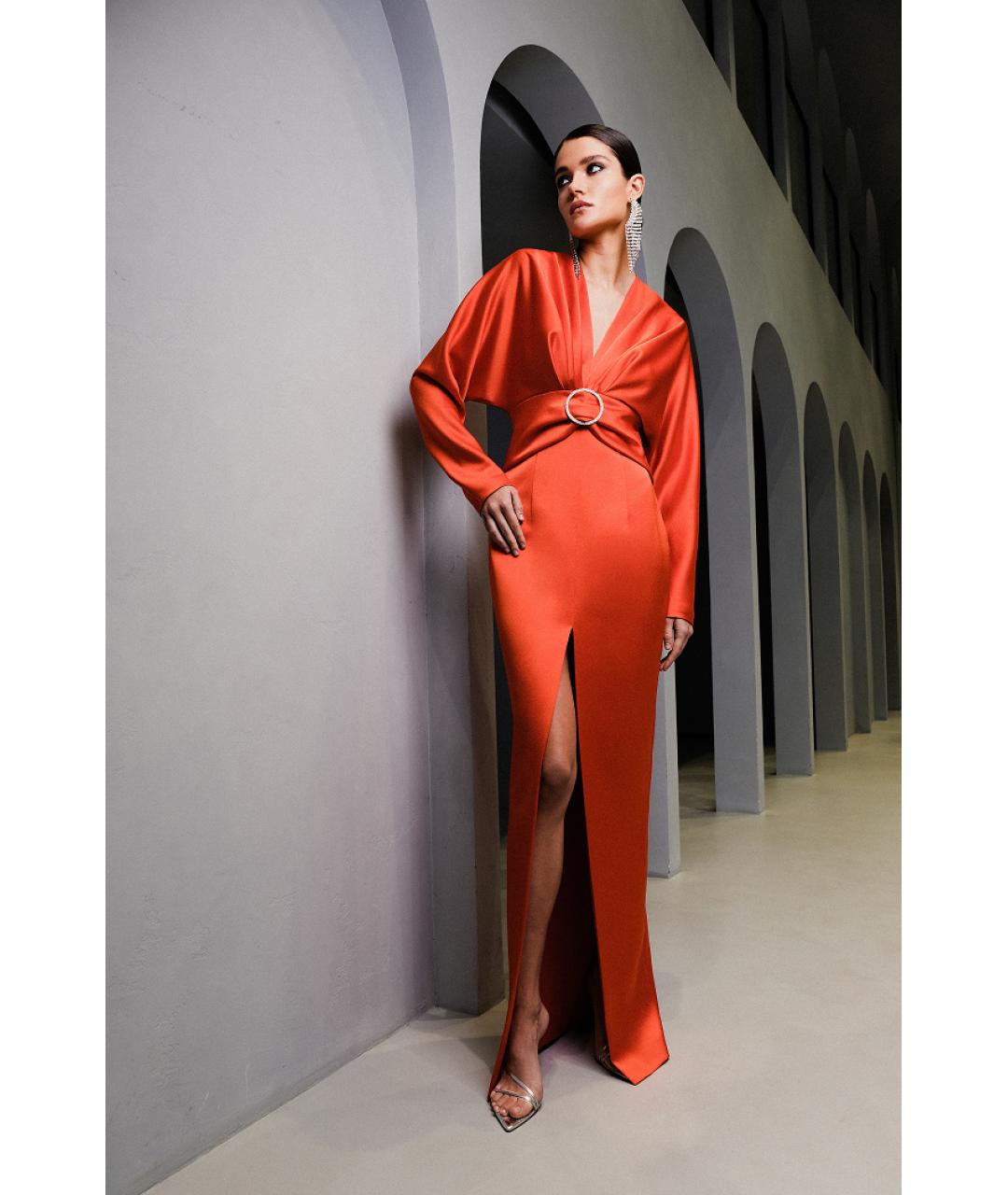 RASARIO Оранжевое полиэстеровое вечернее платье, фото 2