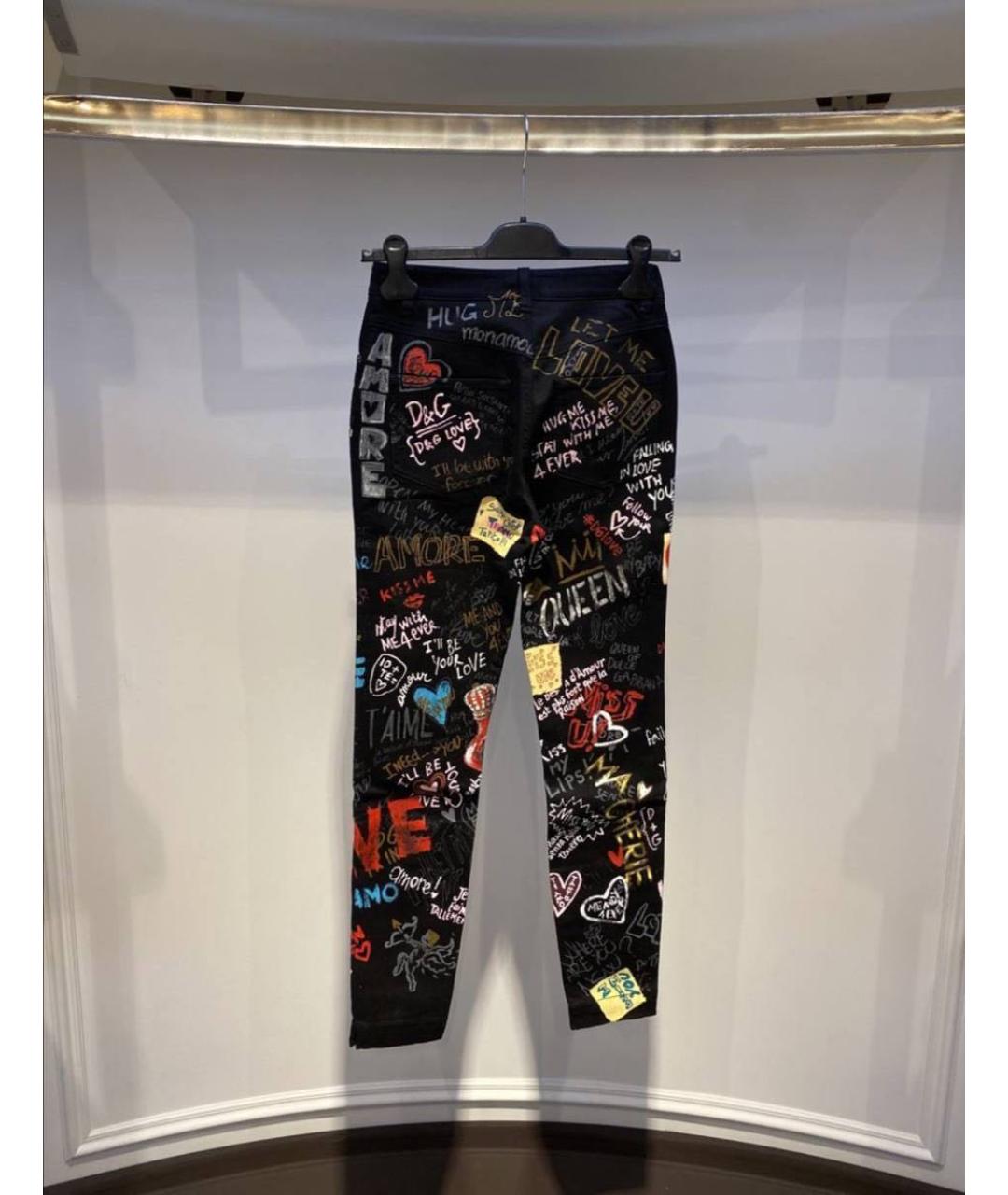 DOLCE&GABBANA Мульти хлопковые джинсы слим, фото 3