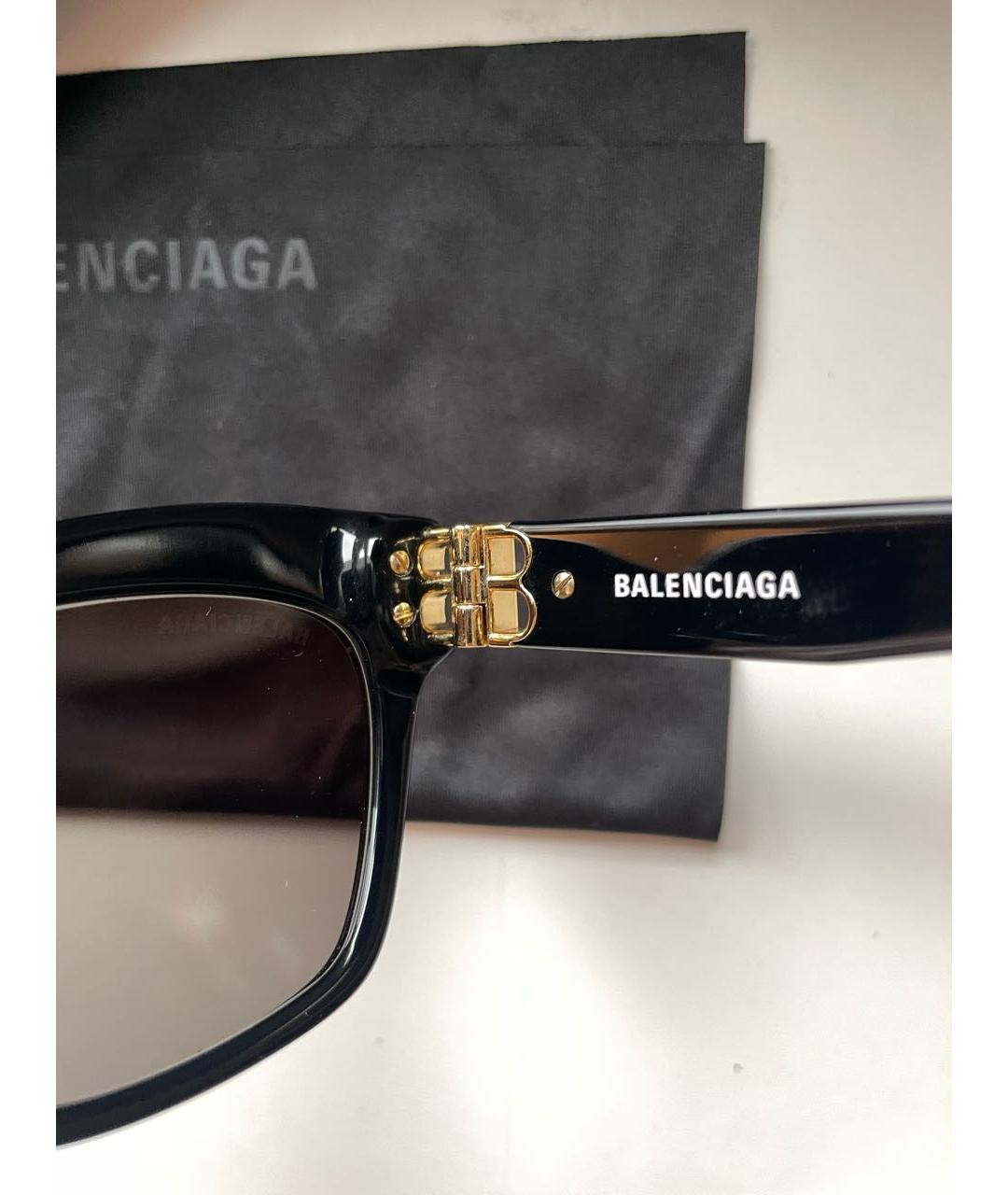 BALENCIAGA Черные пластиковые солнцезащитные очки, фото 4