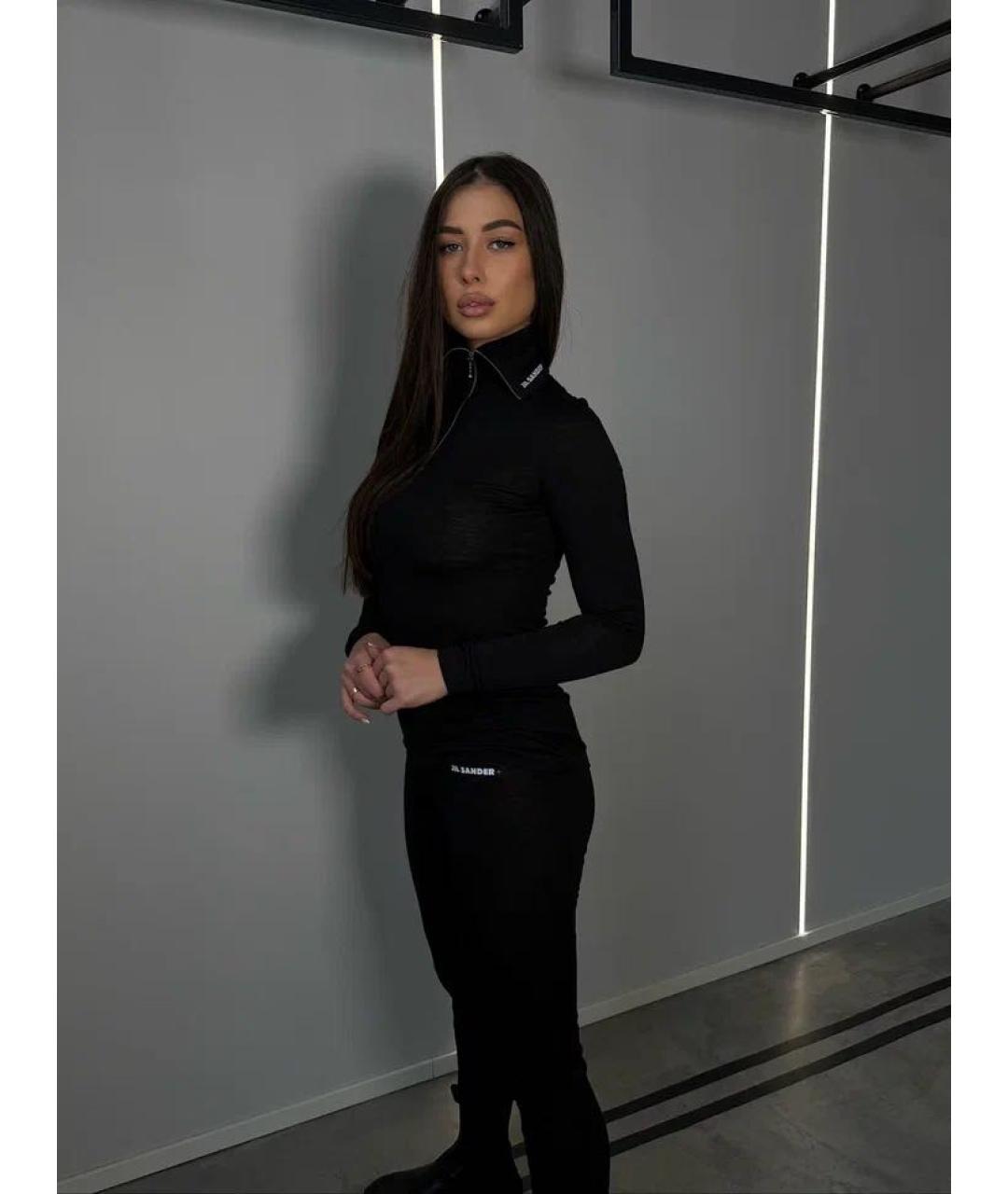 JIL SANDER Черная шерстяная водолазка, фото 3