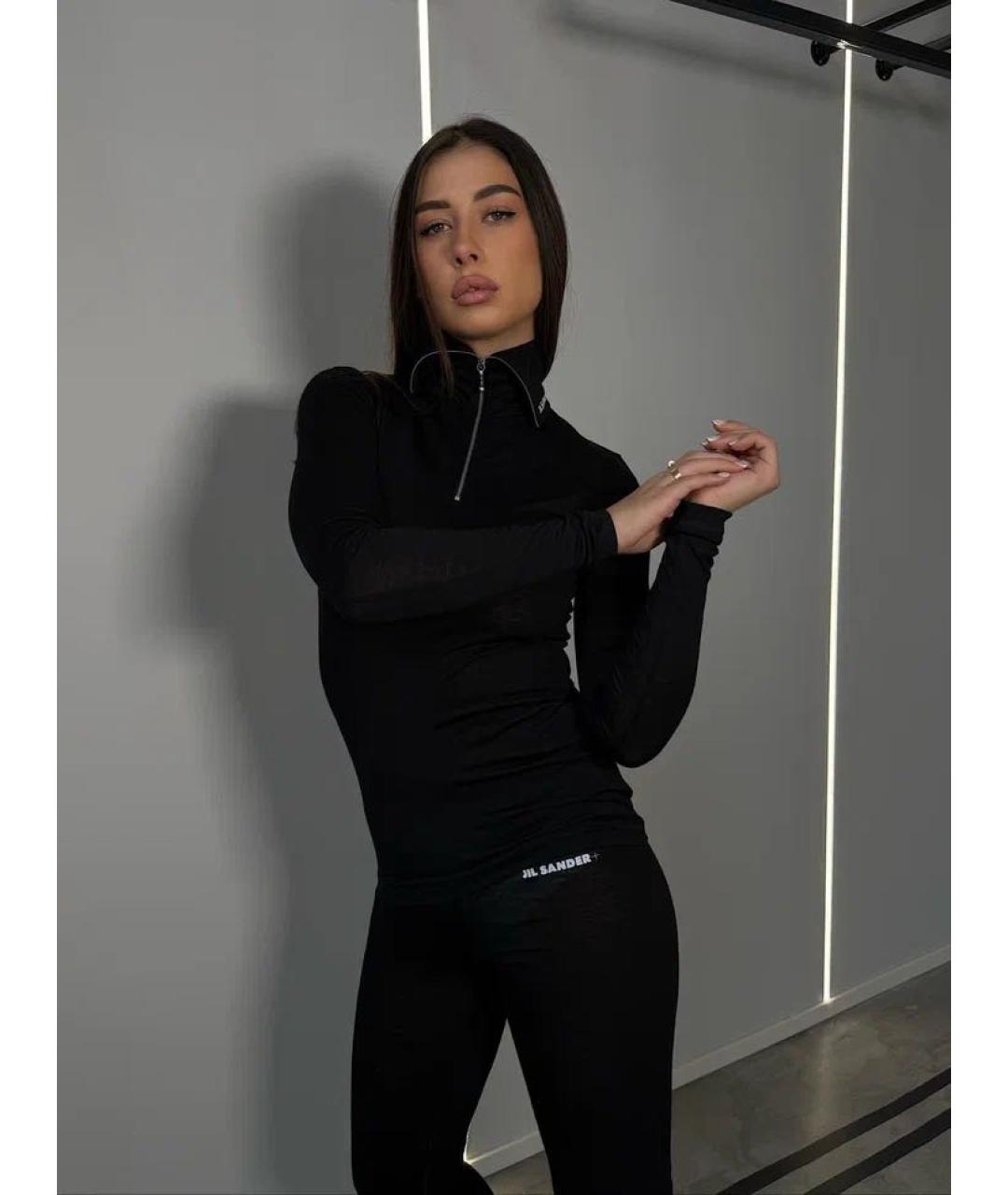 JIL SANDER Черная шерстяная водолазка, фото 2